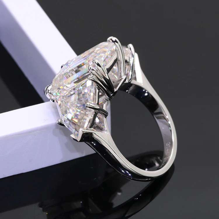 20-Carat Moissanite Ring (White Gold 14k) - Image 6