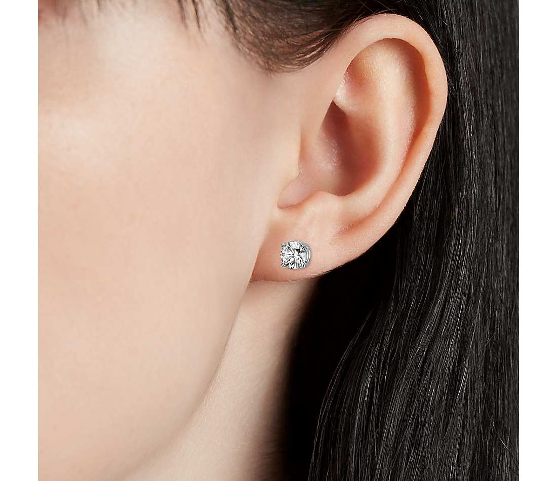 6ct Stud Earrings ( 3ct each earring) - Image 2