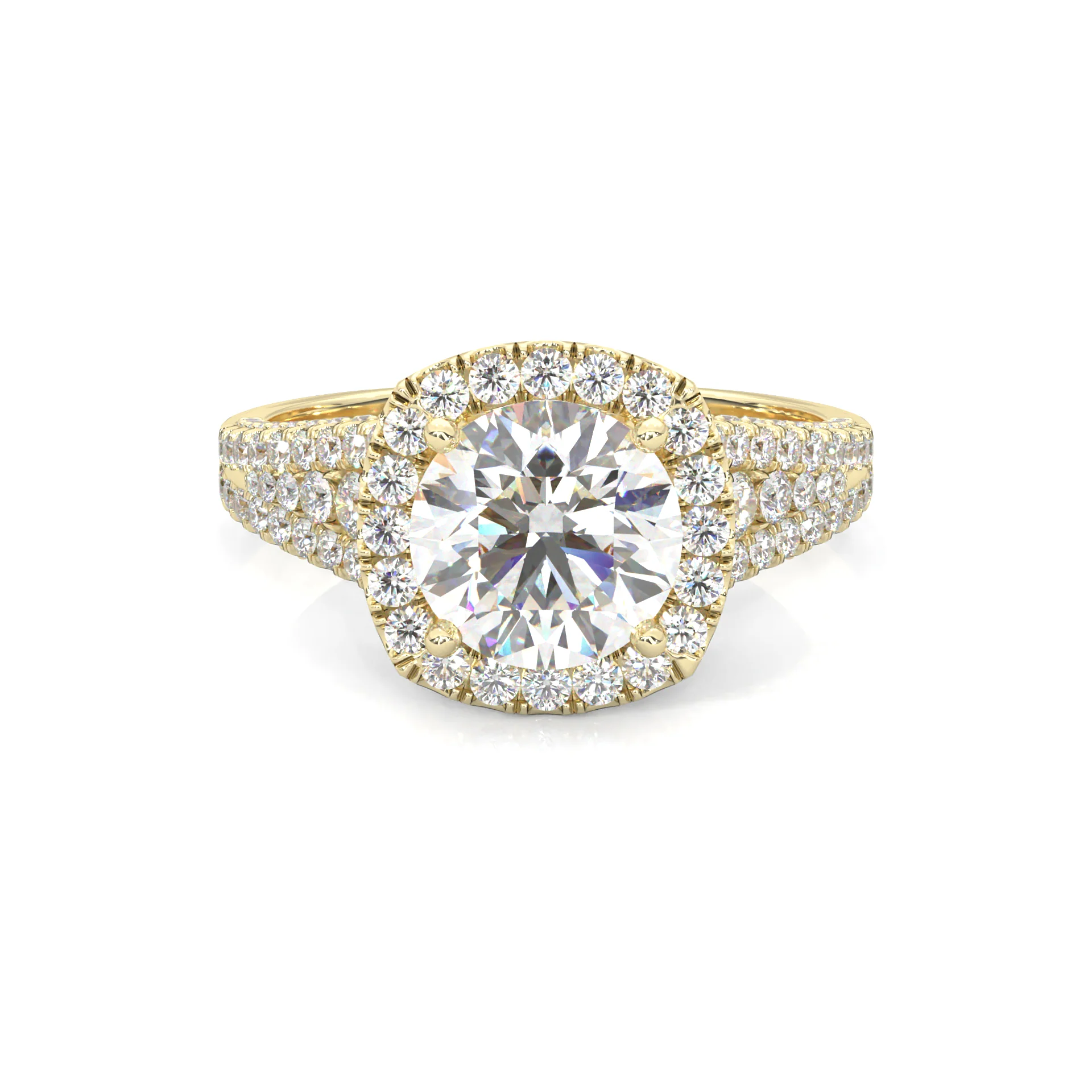 Aurelia Moissanite Ring ( Yellow Gold 14K )