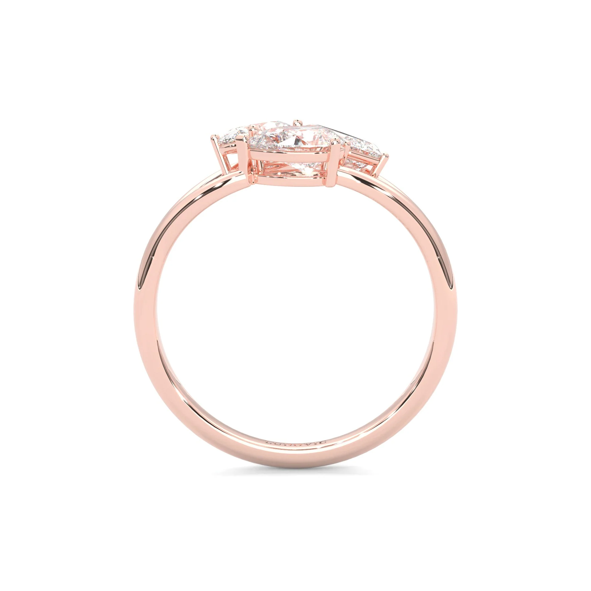 Avellia Moissanite Engagement Ring (14K Rose Gold) - Image 4