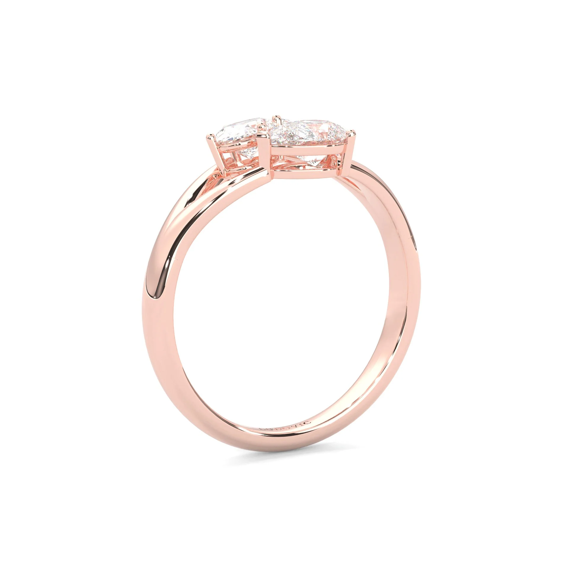 Avellia Moissanite Engagement Ring (14K Rose Gold) - Image 5