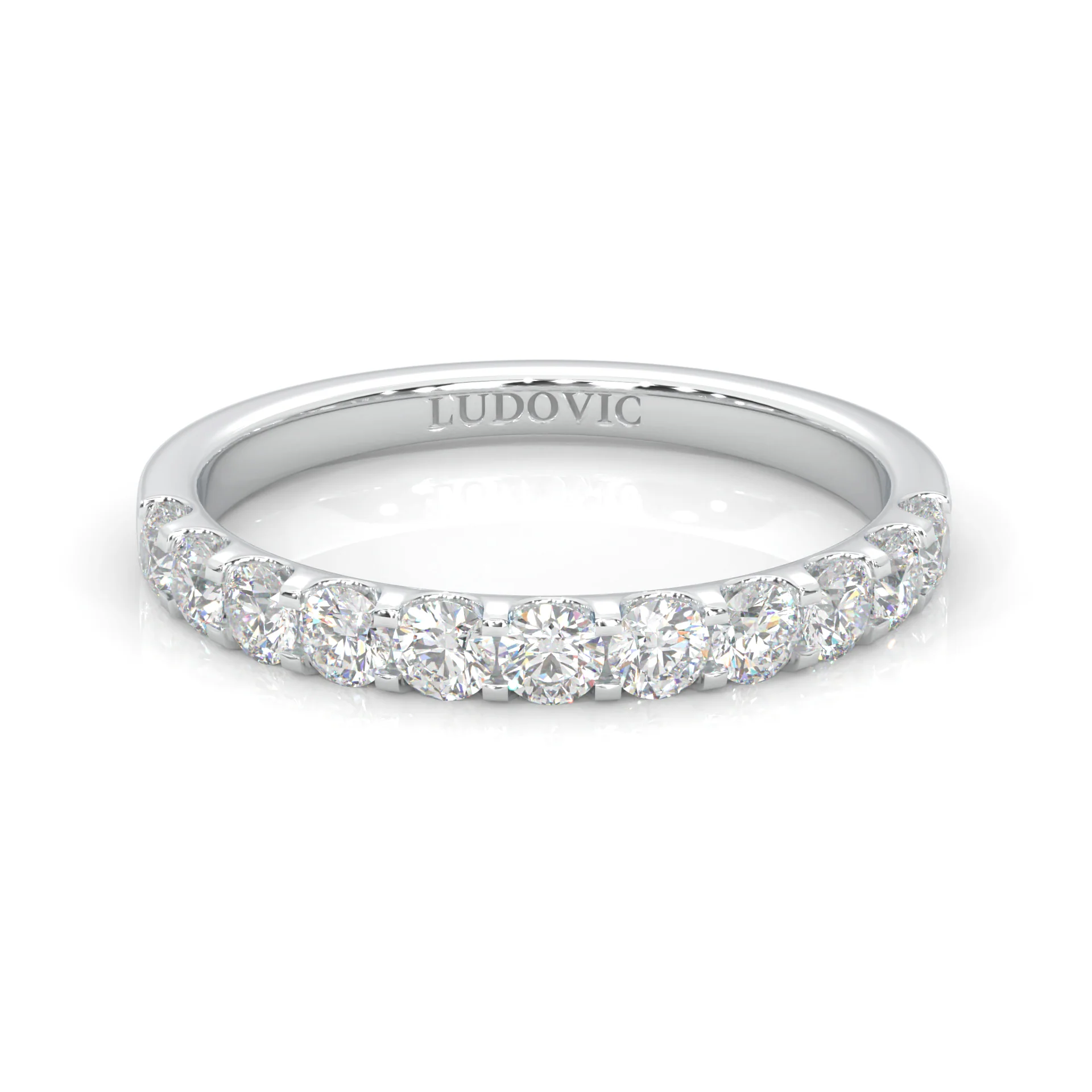 Classic Three-Stone Wedding Set (14k Solid Gold) - Image 10