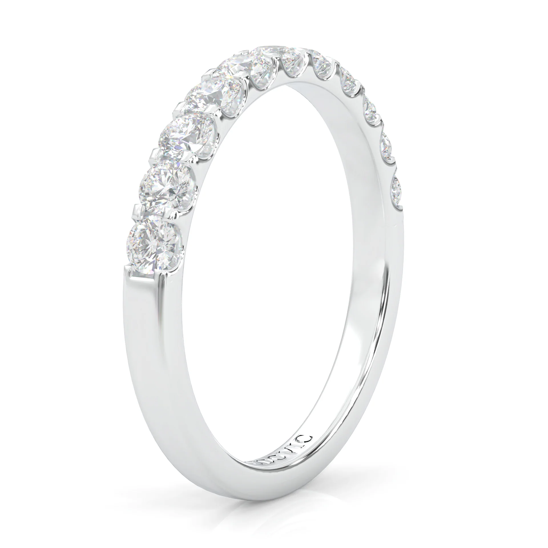 Classic Three-Stone Wedding Set (14k Solid Gold) - Image 13