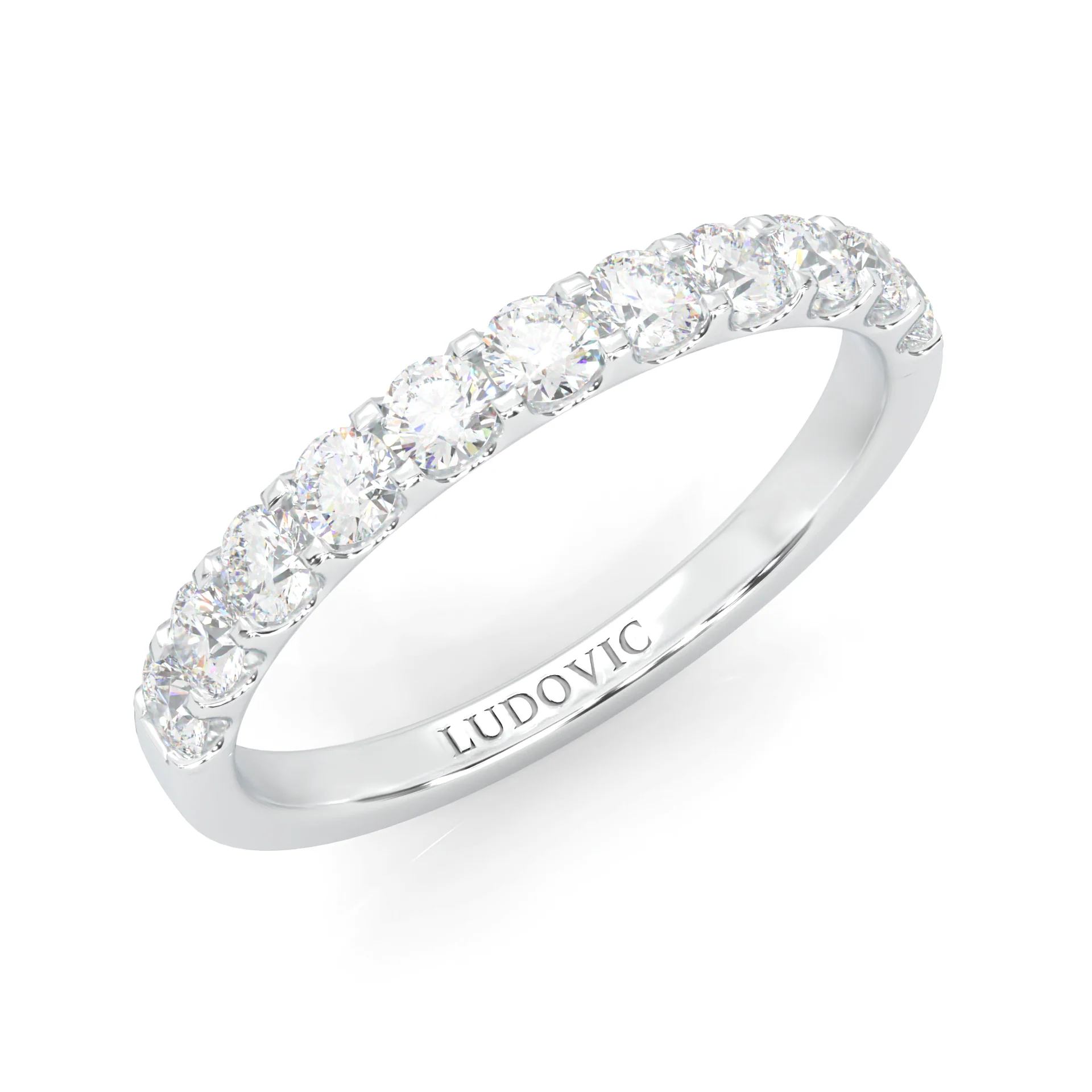 Classic Three-Stone Wedding Set (14k Solid Gold) - Image 15