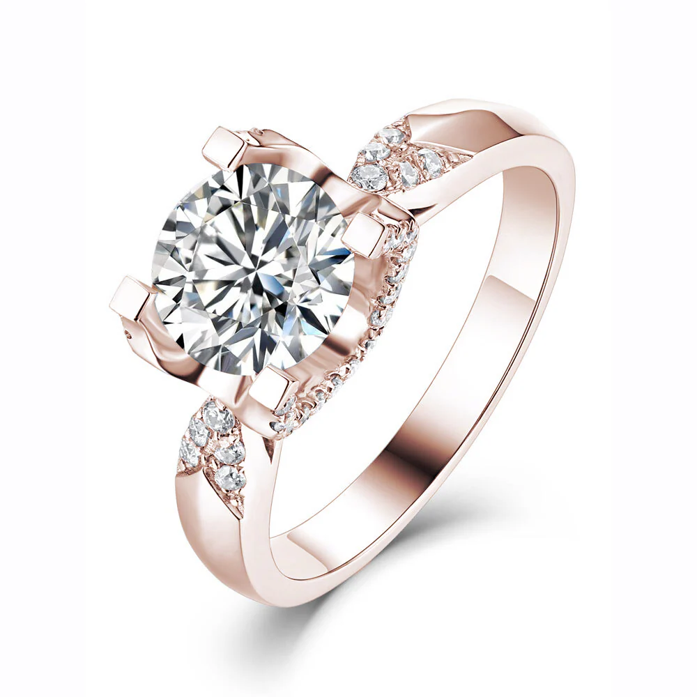 la Tiare de Citrine Moissanite Engagement Ring - Image 4