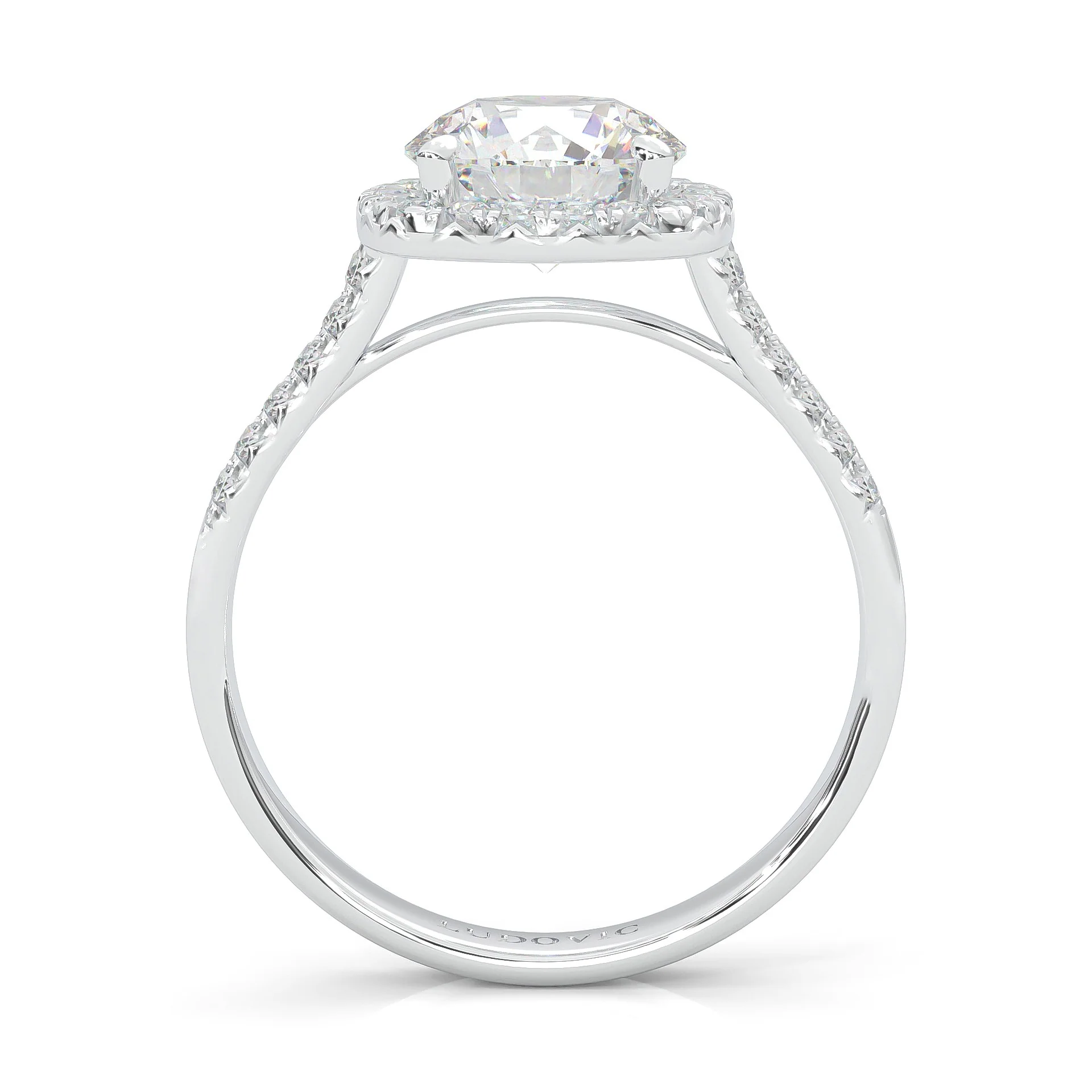 L'Amulette d'Étincelle White Moissanite Engagement Ring (14k Solid Gold) - Image 4