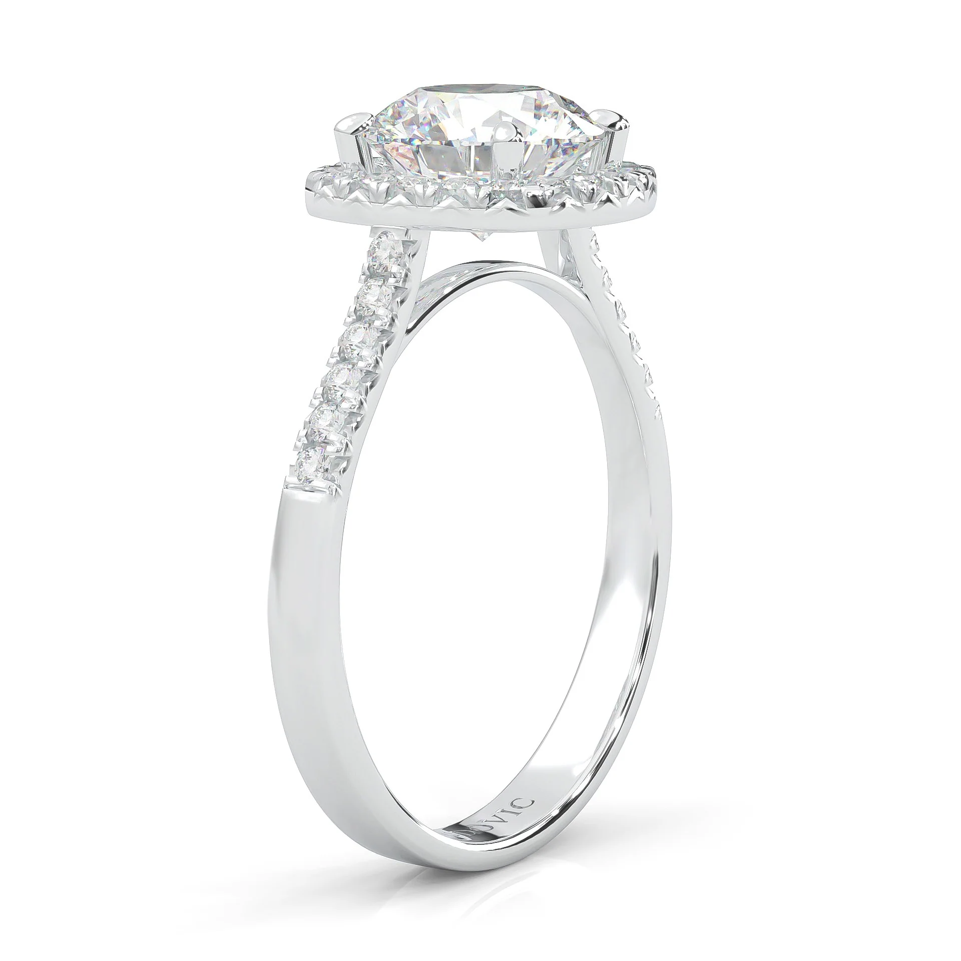 L'Amulette d'Étincelle White Moissanite Engagement Ring (14k Solid Gold) - Image 5
