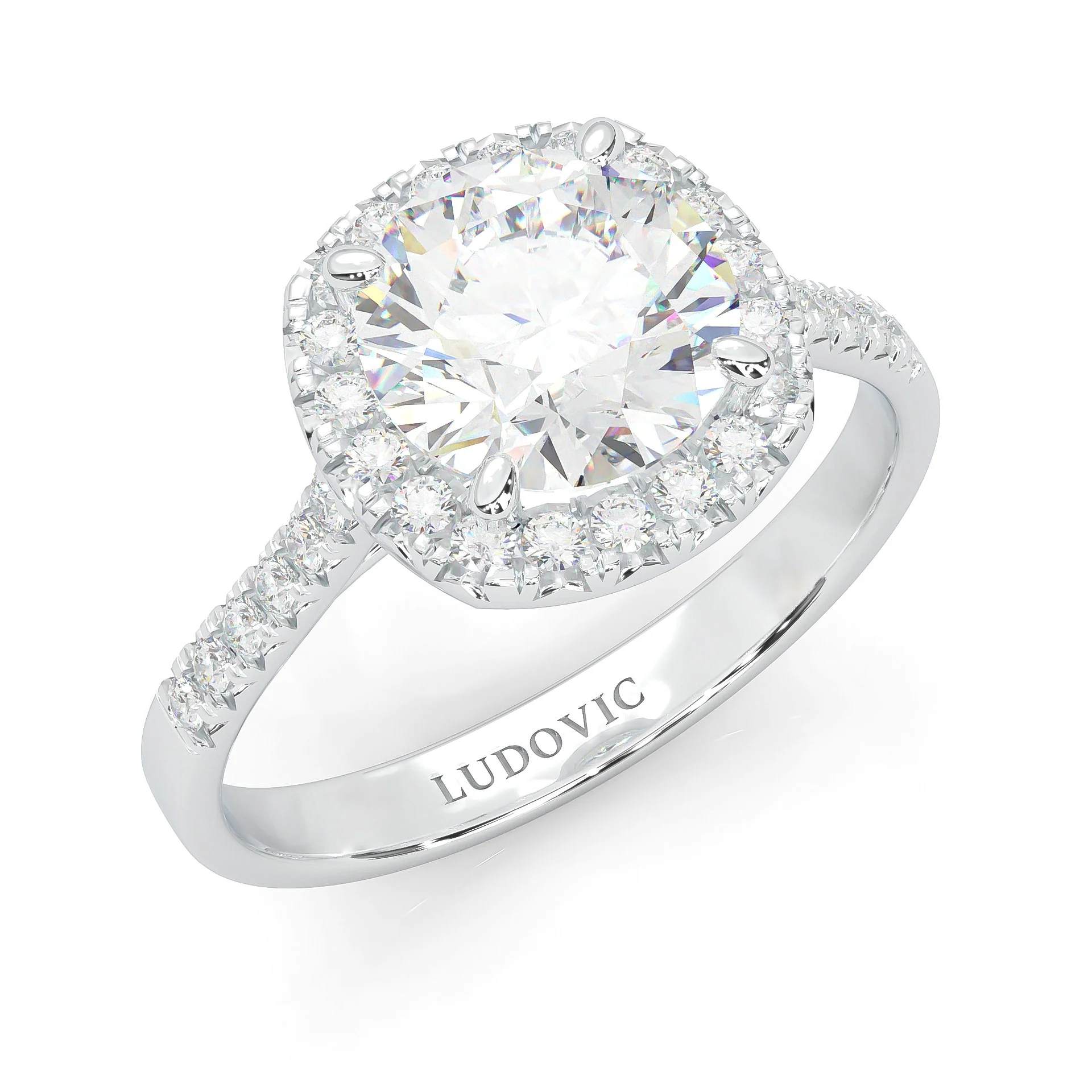 L'Amulette d'Étincelle White Moissanite Engagement Ring (14k Solid Gold) - Image 7
