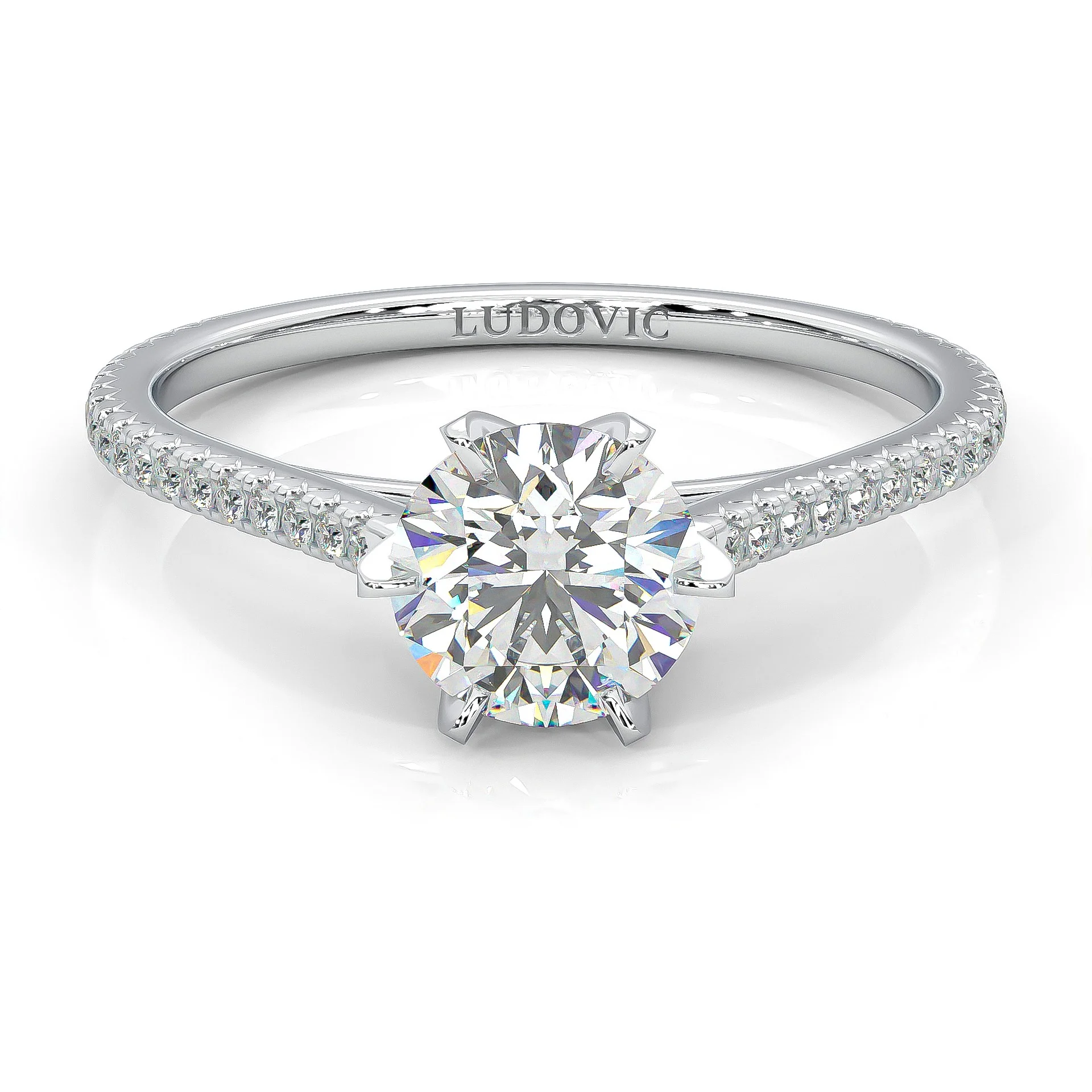 The Luminous II Moissanite Wedding Set (14k Solid Gold) - Image 3