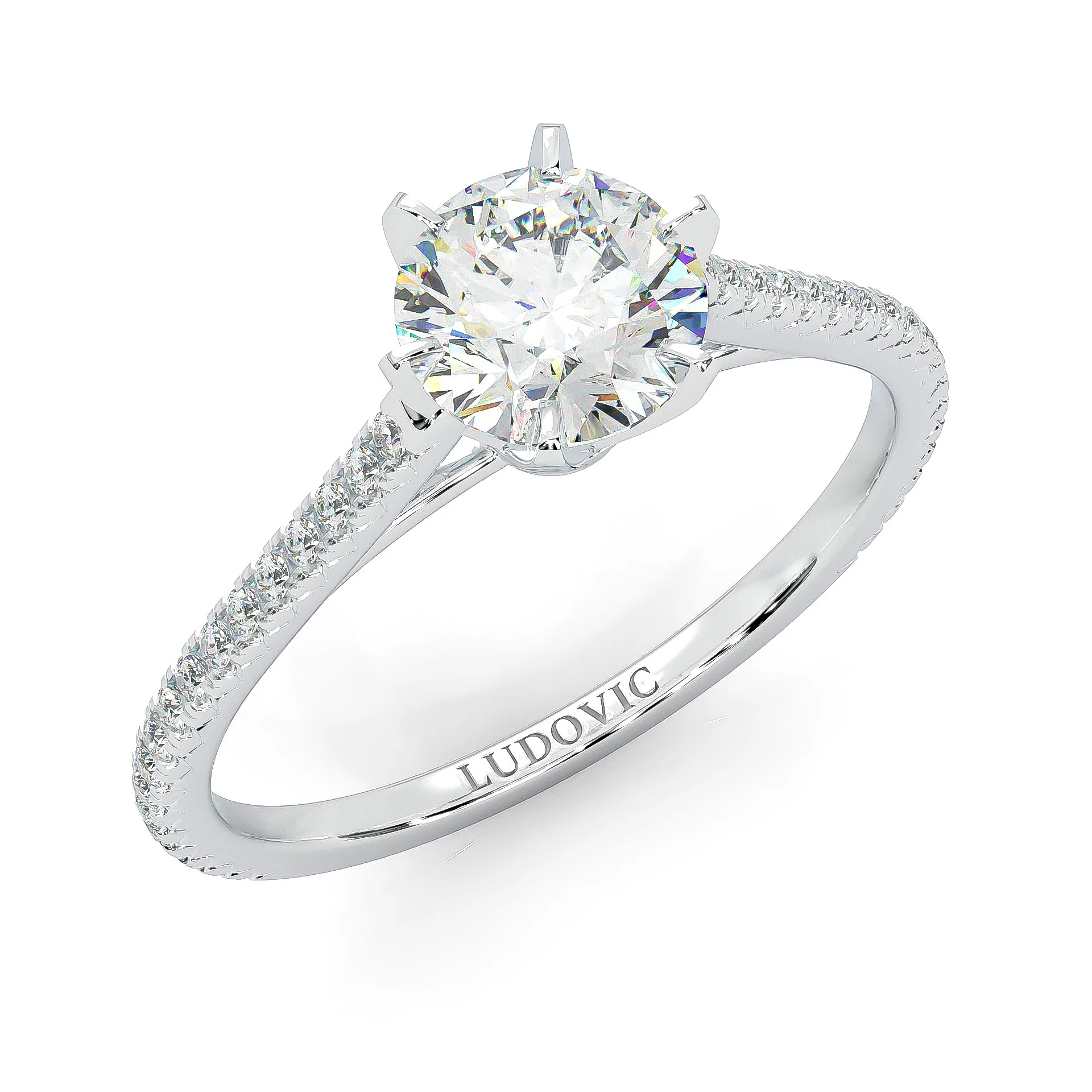The Luminous II Moissanite Wedding Set (14k Solid Gold) - Image 8