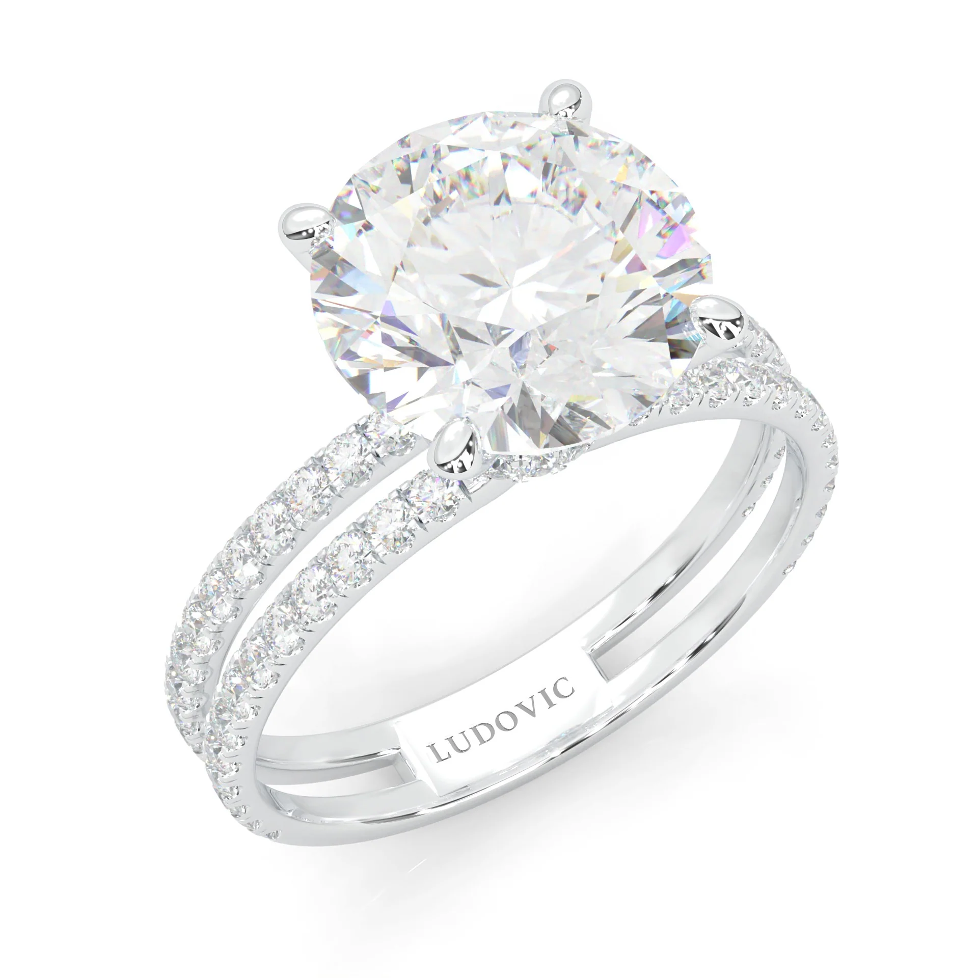 Dual Band - Hidden Halo Lab-Grown Diamond Ring (14k Solid Gold) - Image 7
