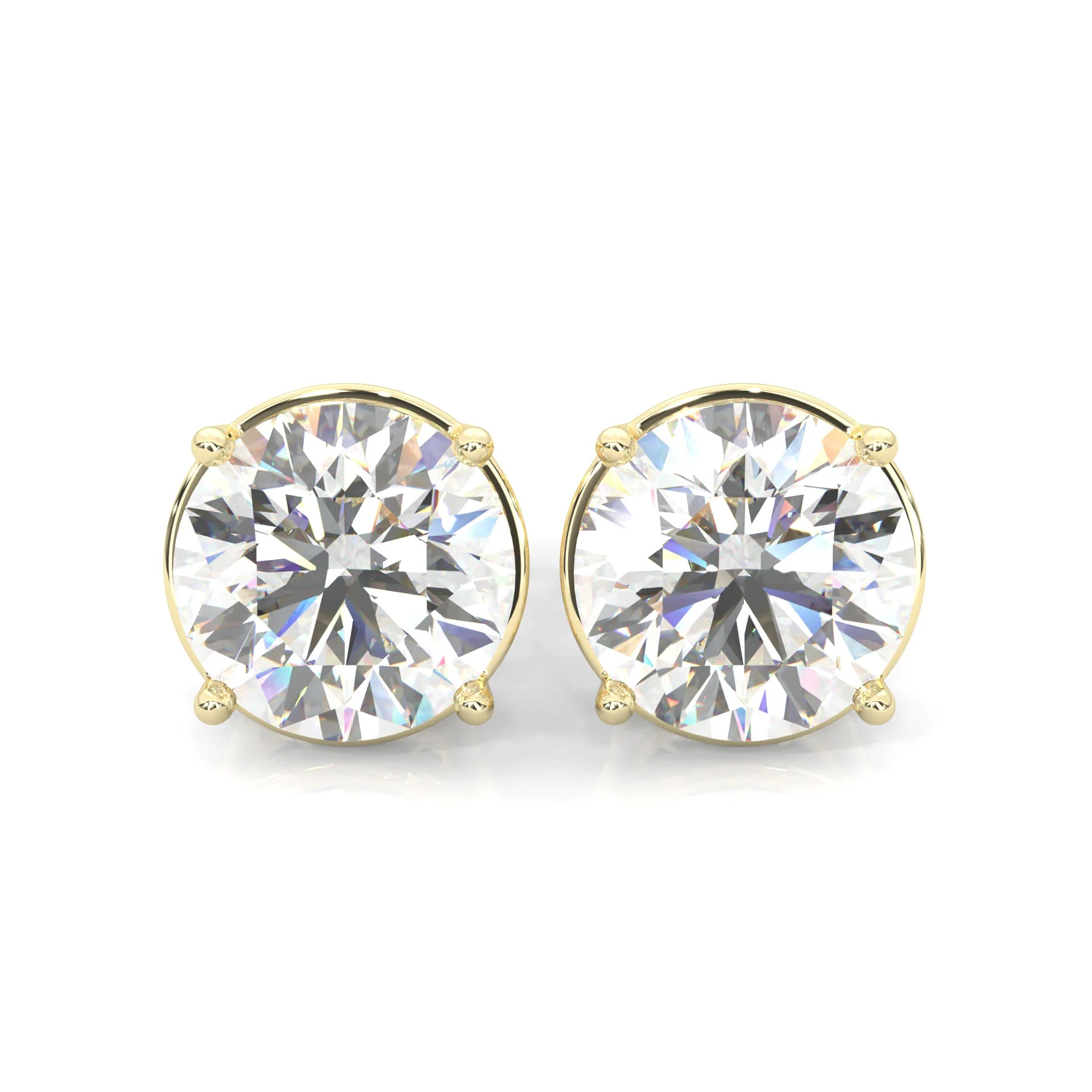 The Pure Seal Moissanite Earrings (Yellow Gold ) - Image 4