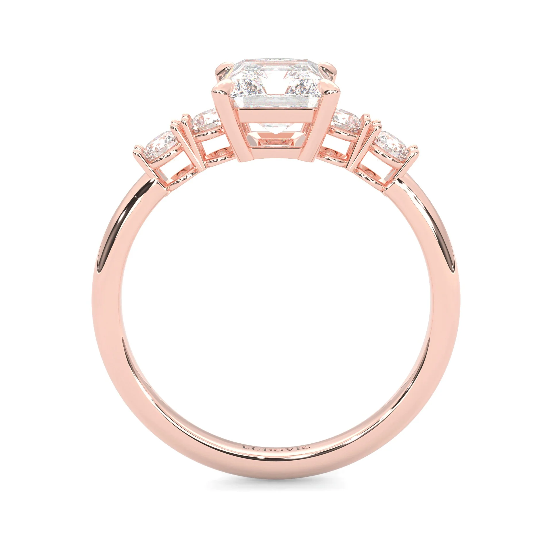 Élanor Moissanite Engagement Ring ( 14K Rose Gold ) - Image 3