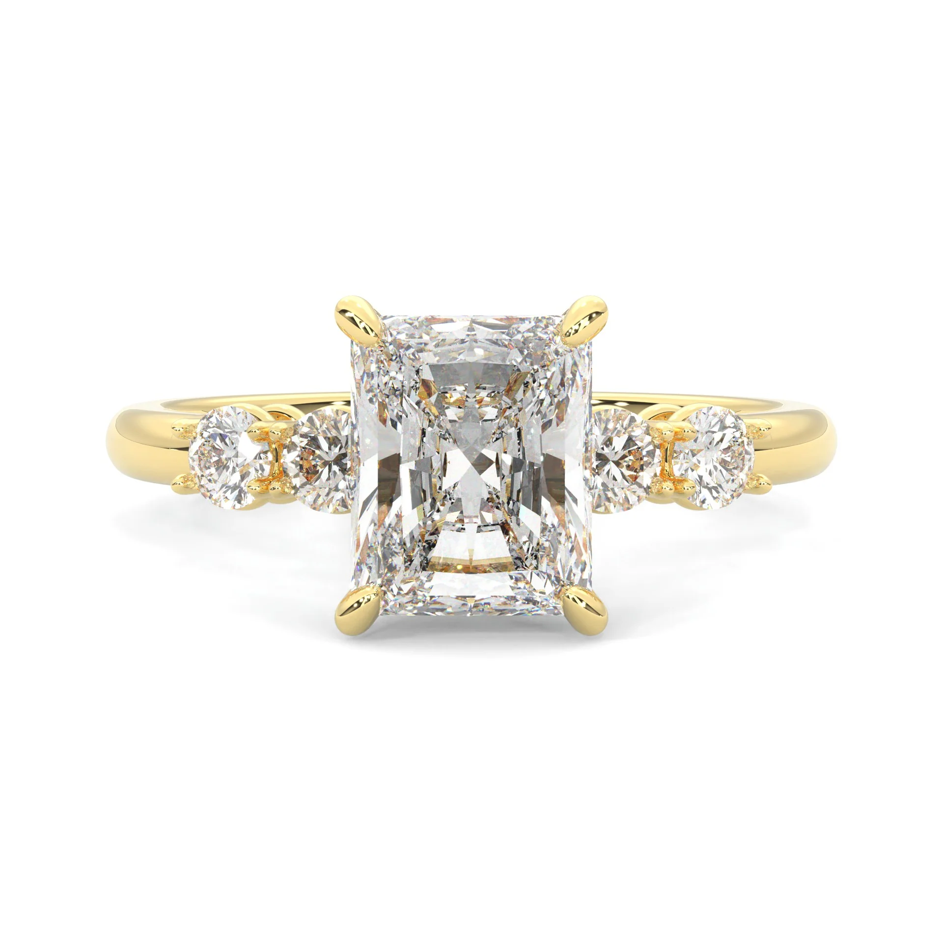 Élanor Moissanite Engagement Ring (14K Yellow Gold )