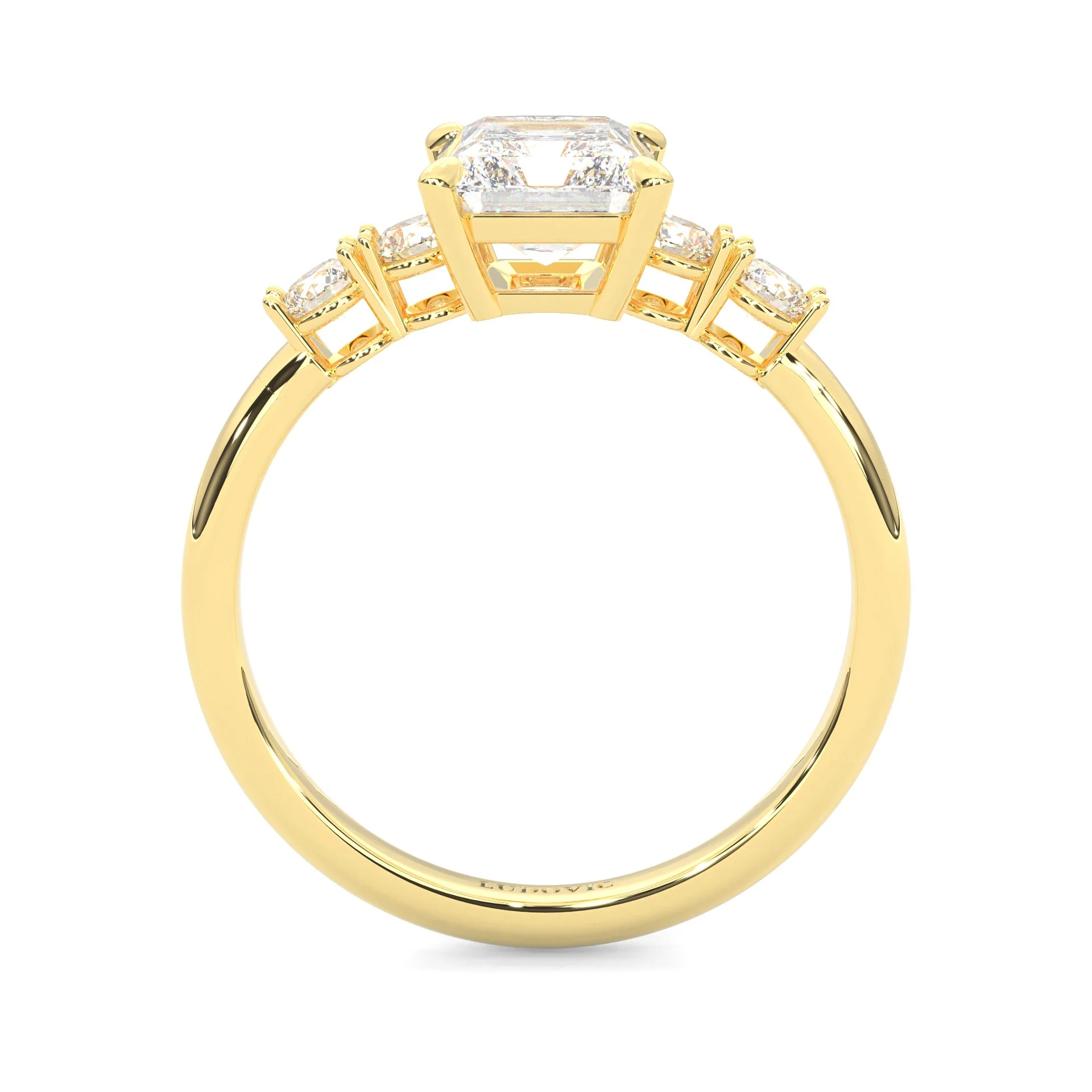 Élanor Moissanite Engagement Ring (14K Yellow Gold ) - Image 3
