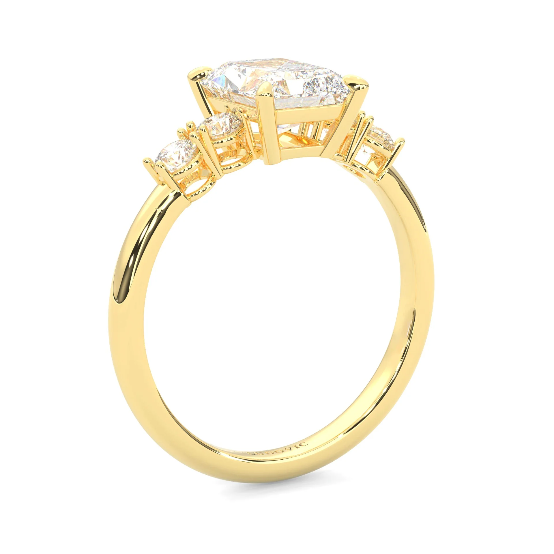 Élanor Moissanite Engagement Ring (14K Yellow Gold ) - Image 4