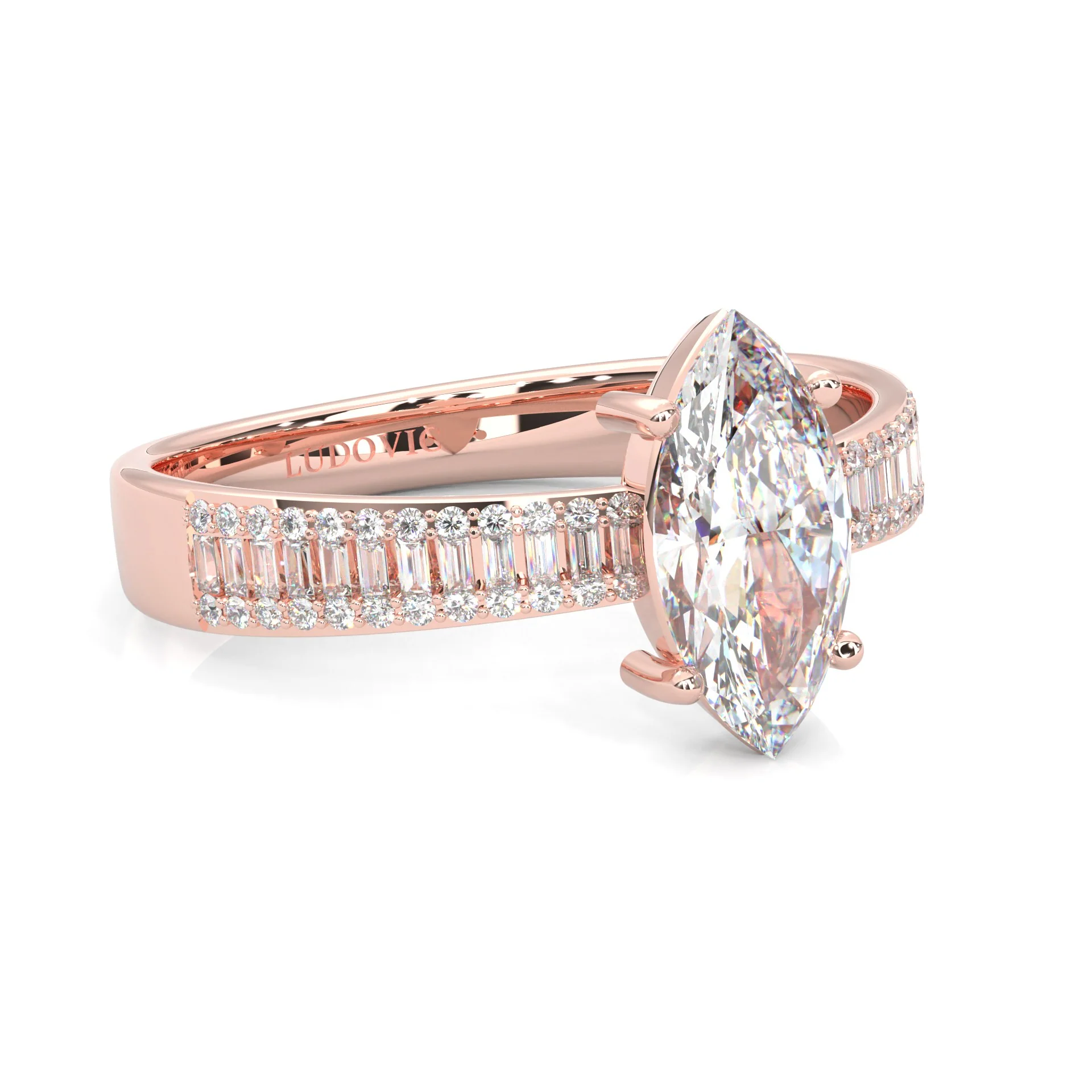 Engagement Ring 7 (Rose 14k Solid Gold) - Image 3