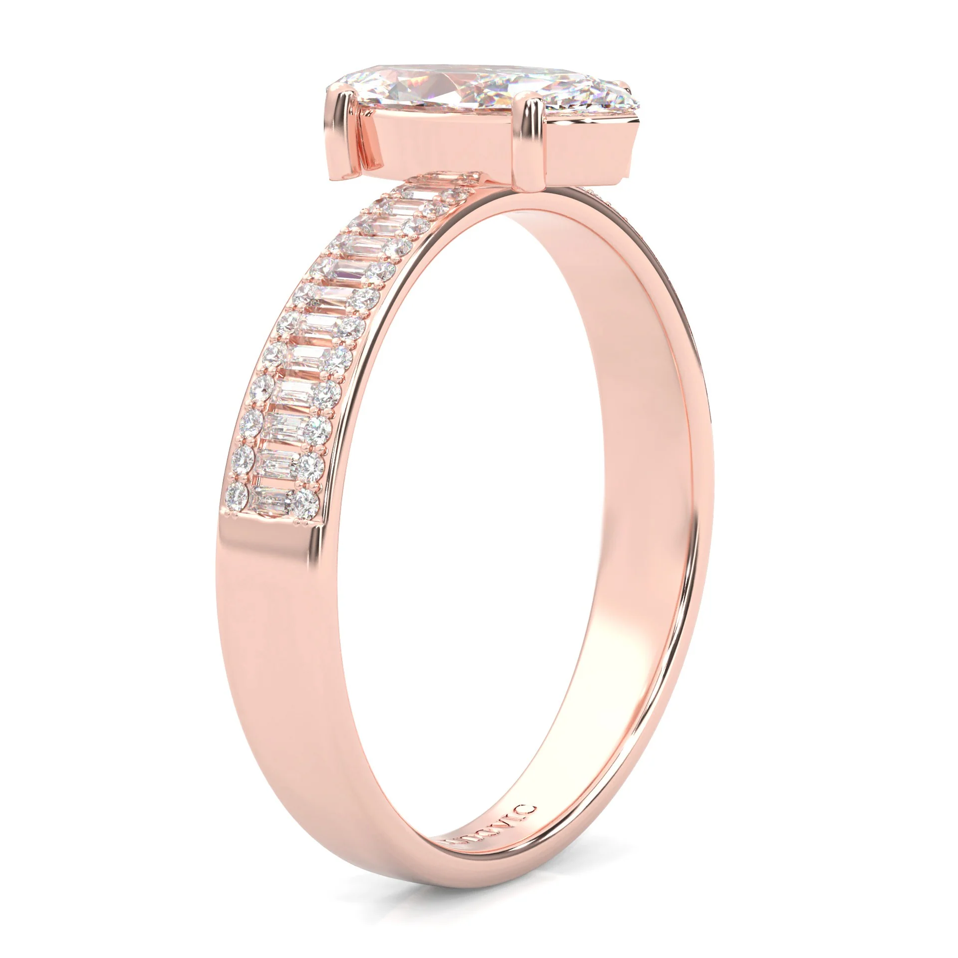 Engagement Ring 7 (Rose 14k Solid Gold) - Image 4