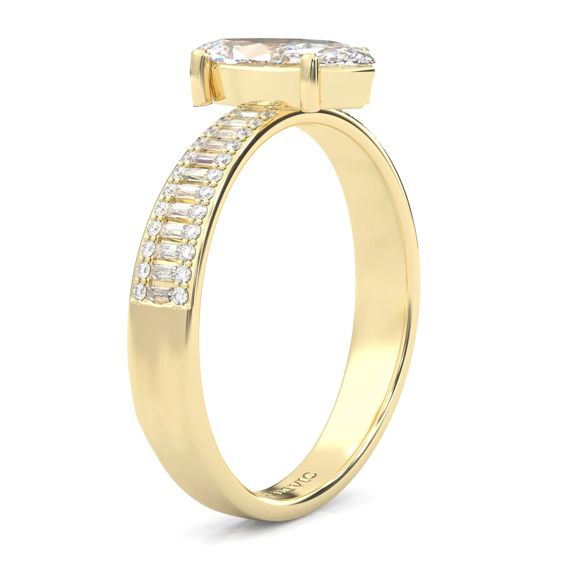 Engagement Ring 7 (Yellow 14k Solid Gold) - Image 4