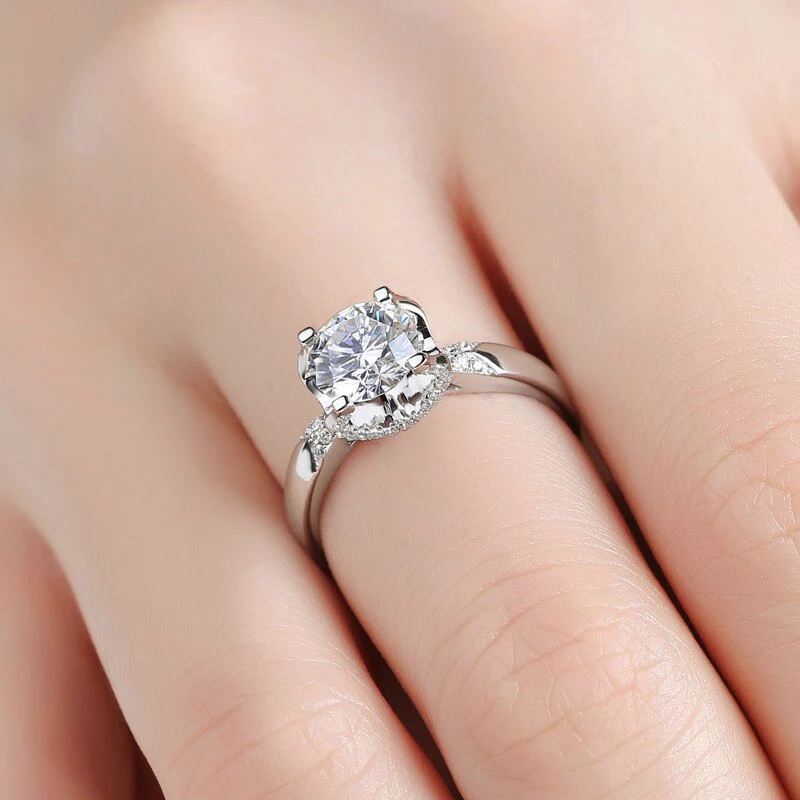 la Tiare de Citrine Moissanite Engagement Ring - Image 2