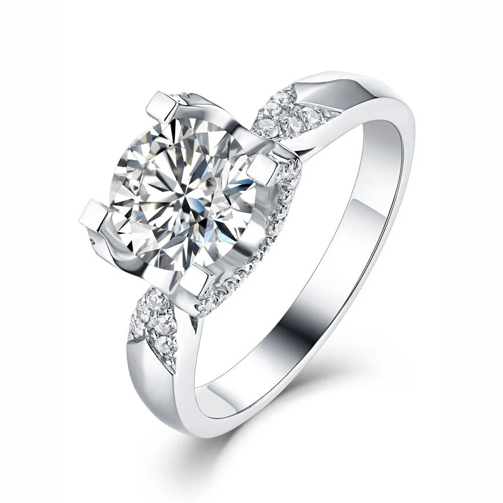 la Tiare de Citrine Moissanite Engagement Ring - Image 4