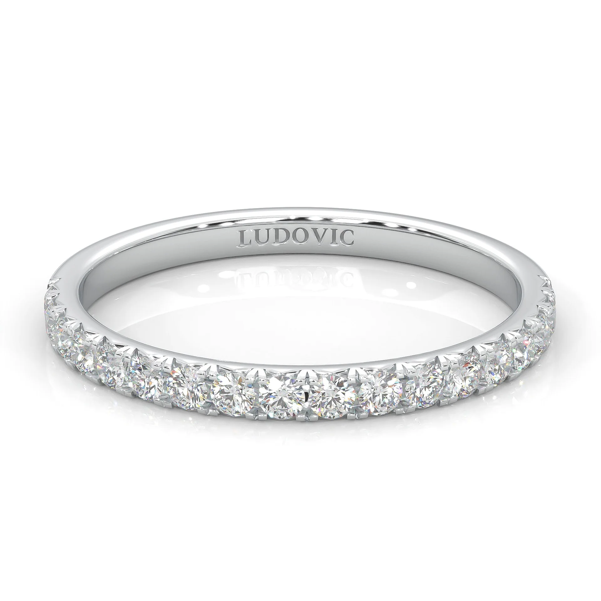 French Four Claw Wedding Band