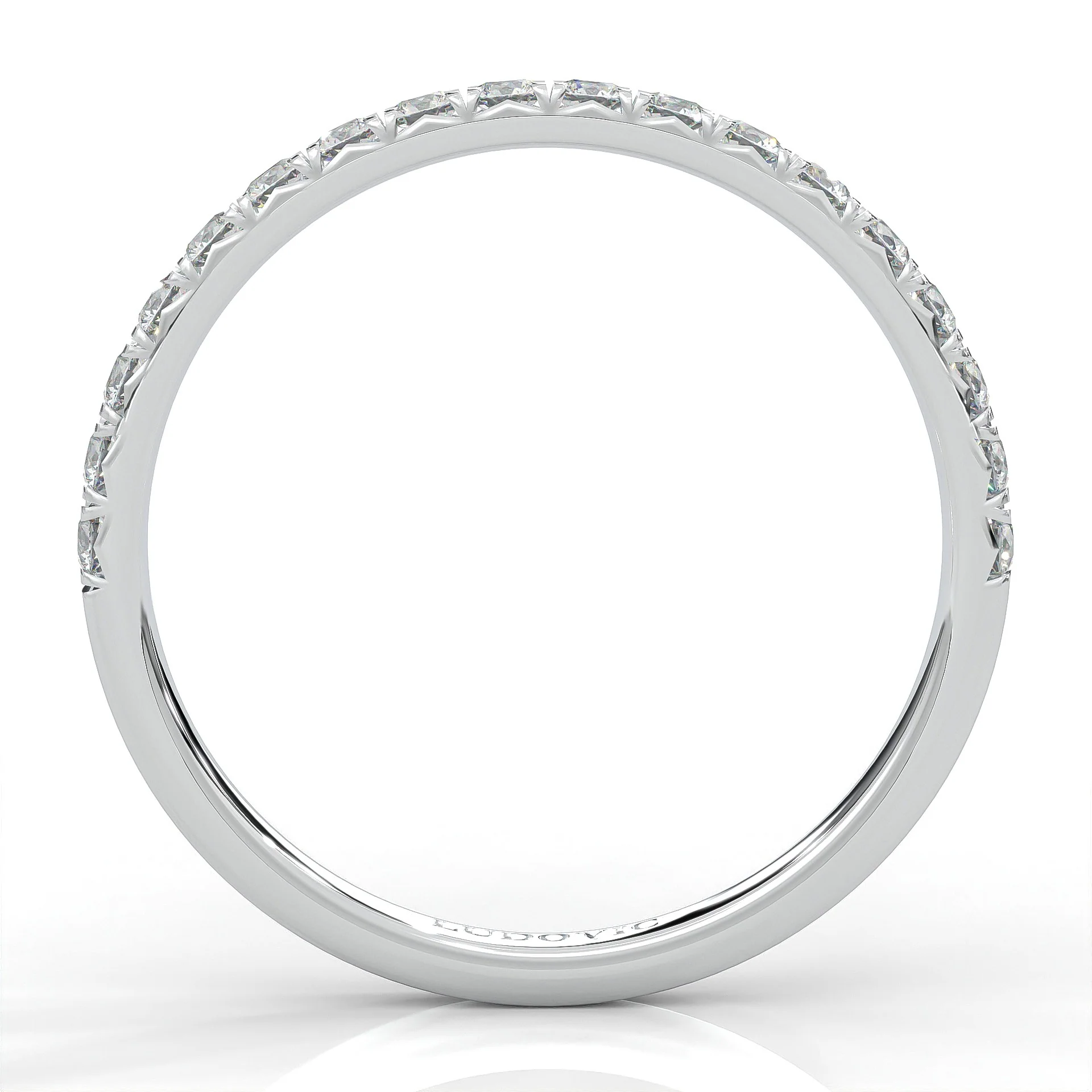 French Four Claw Wedding Band - Image 4