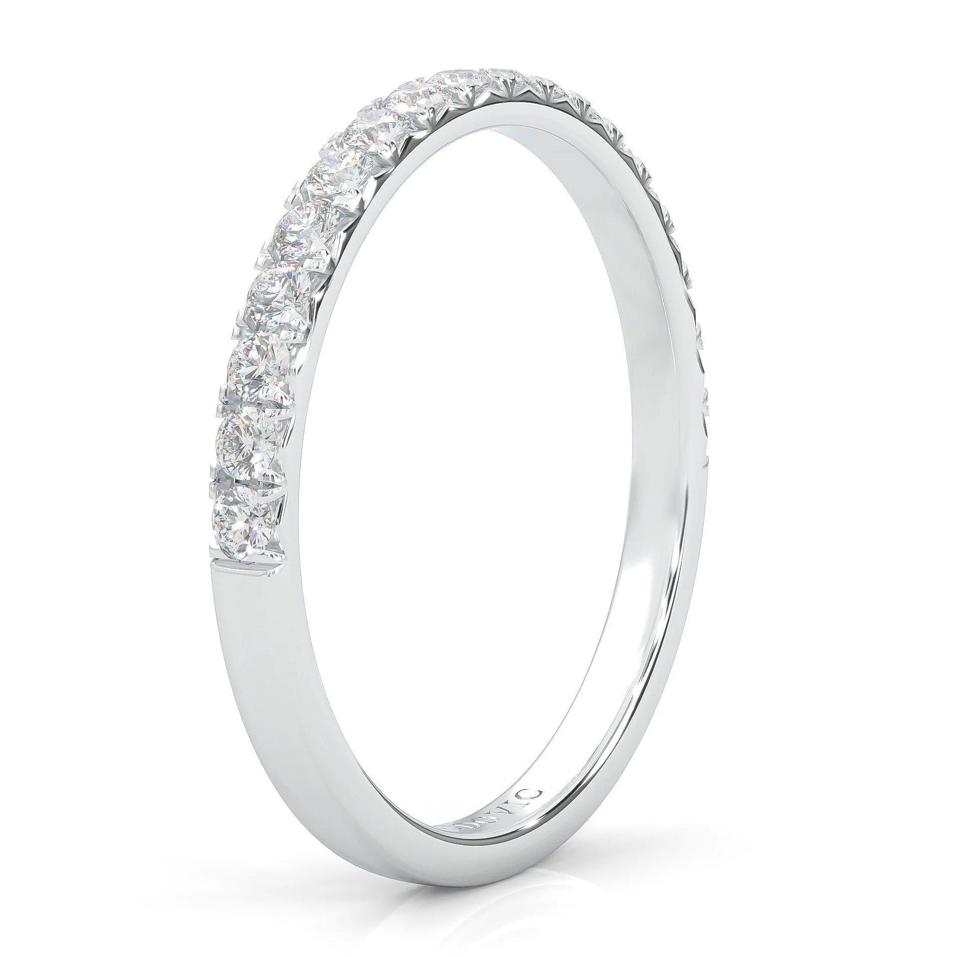 French Four Claw Wedding Band - Image 5