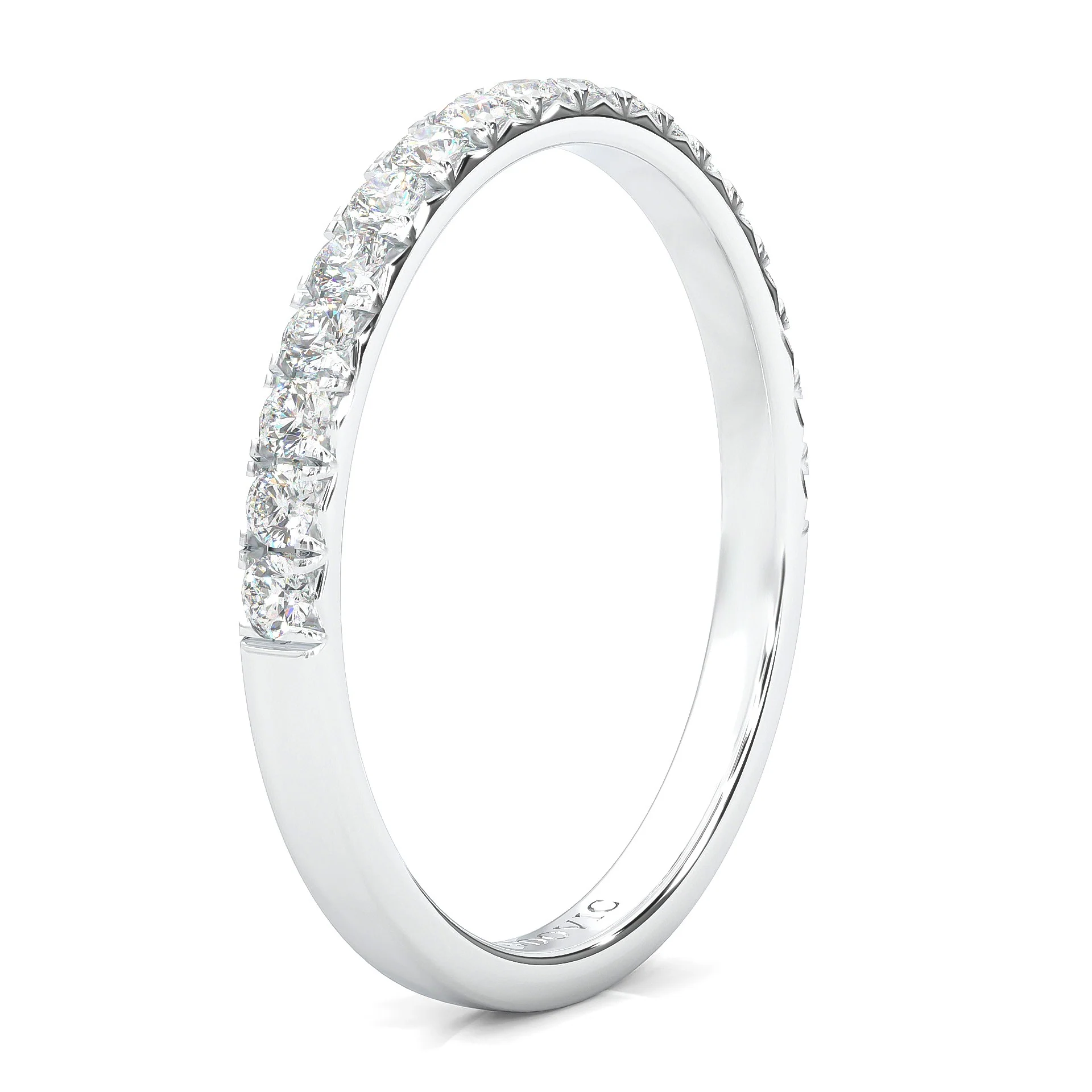 French Four Claw Wedding Set (14k Solid Gold) - Image 14