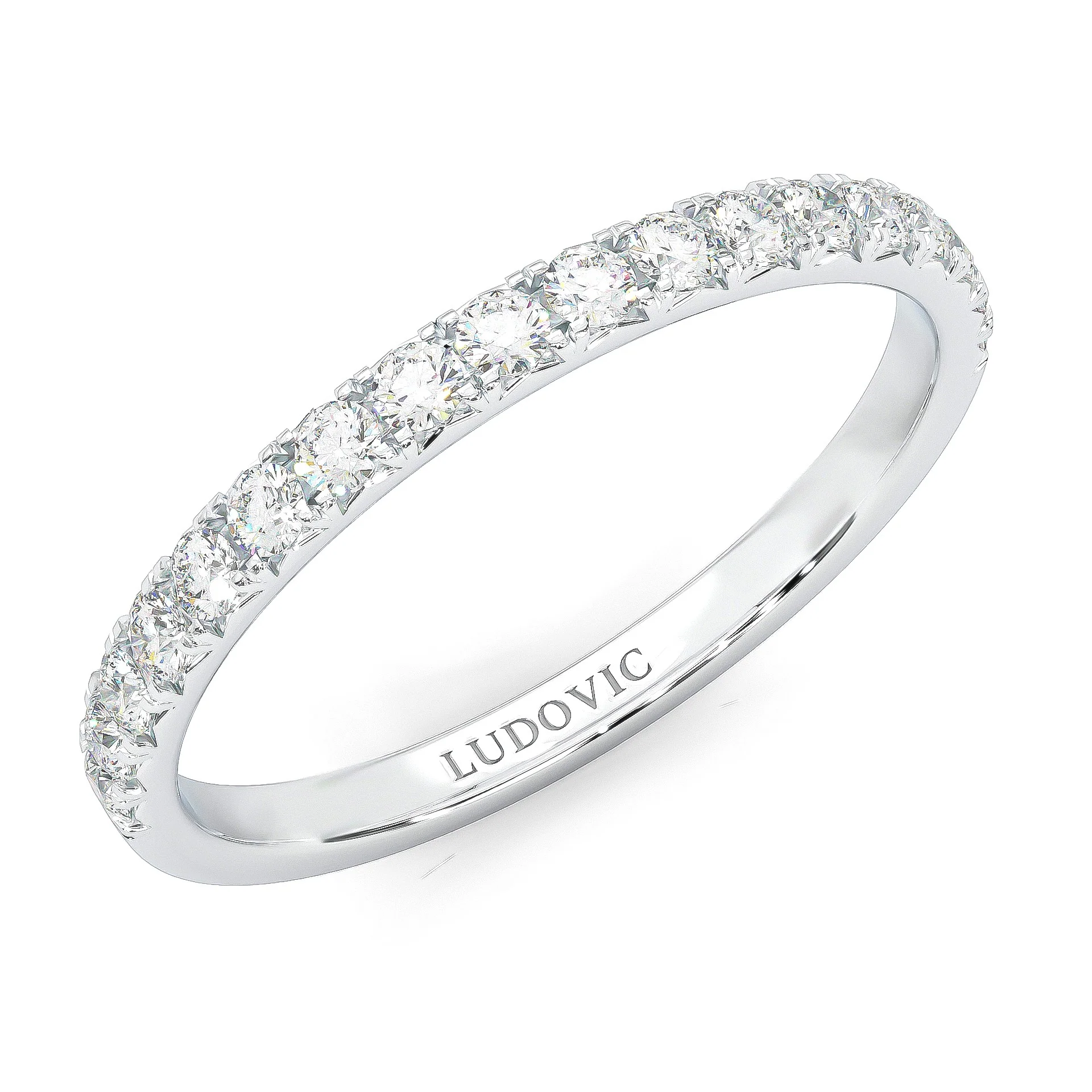 French Four Claw Wedding Set (14k Solid Gold) - Image 16