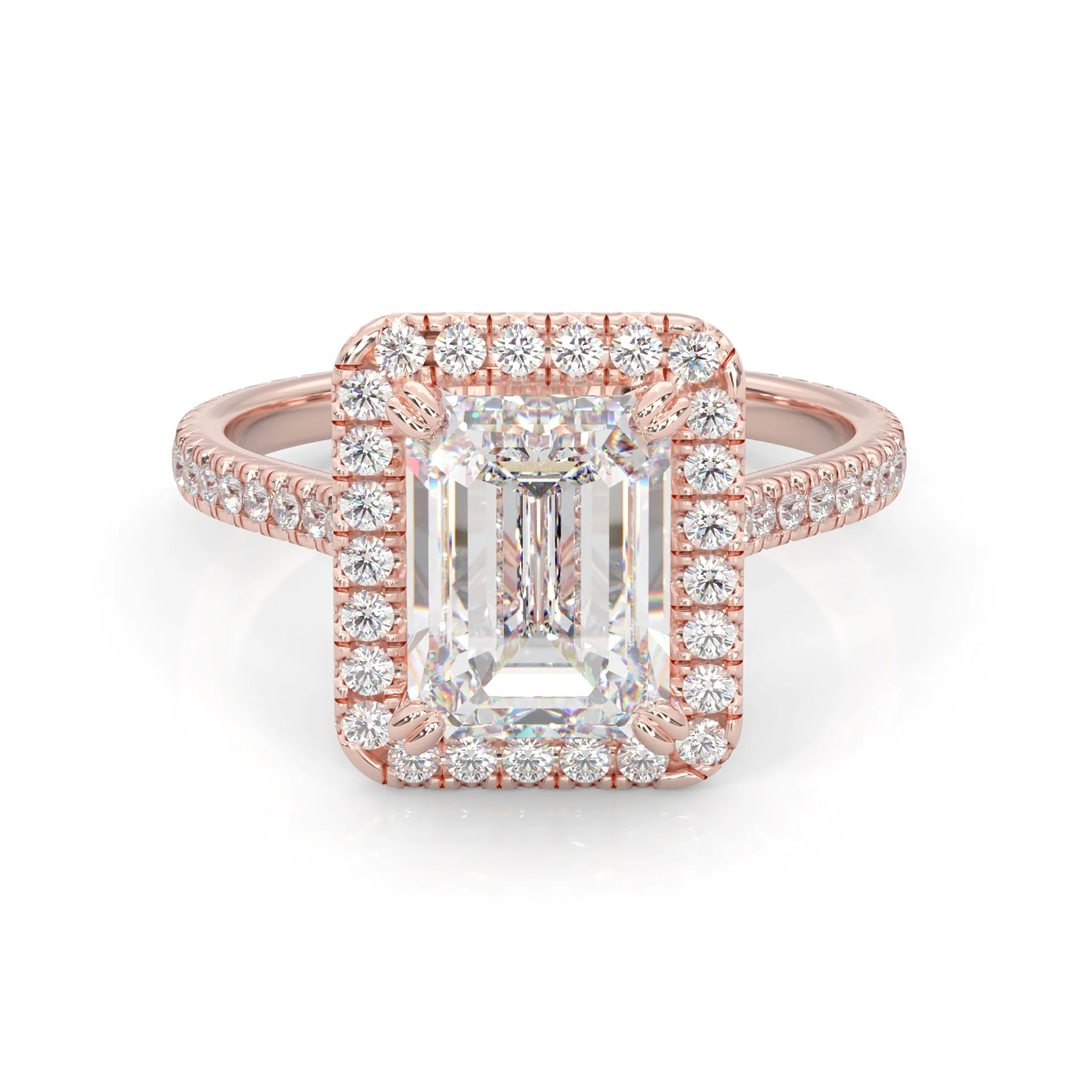 la Bague Éternelle Moissanite Engagement Ring ( Rose Gold 14K )