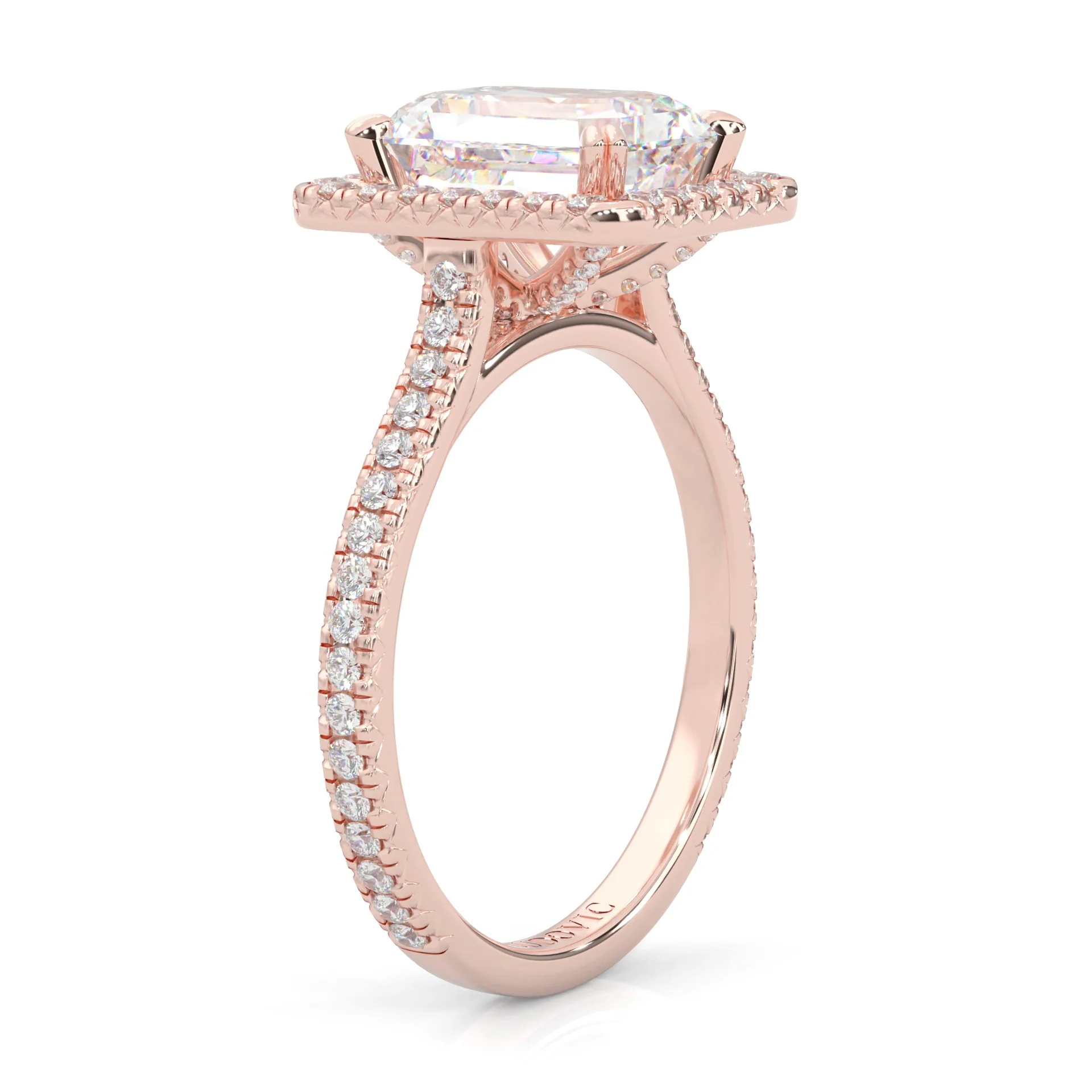 la Bague Éternelle Moissanite Engagement Ring ( Rose Gold 14K ) - Image 5