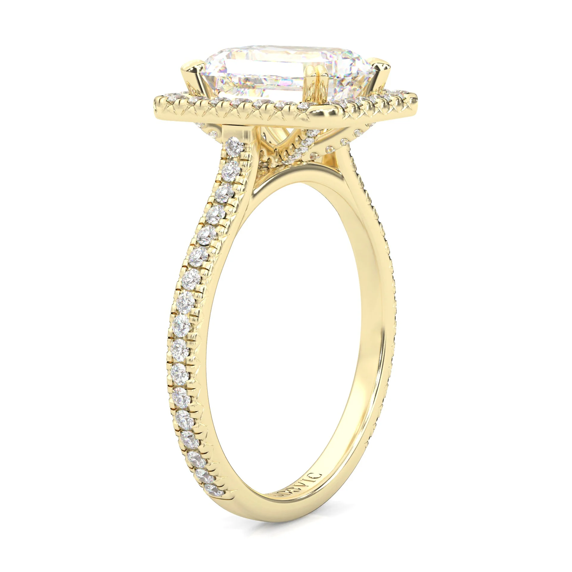 la Bague Éternelle Moissanite Engagement Ring ( Yellow Gold 14K ) - Image 4