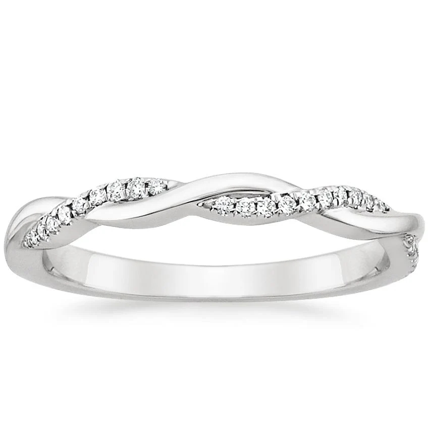 la Bague Solaire Moissanite Wedding Band