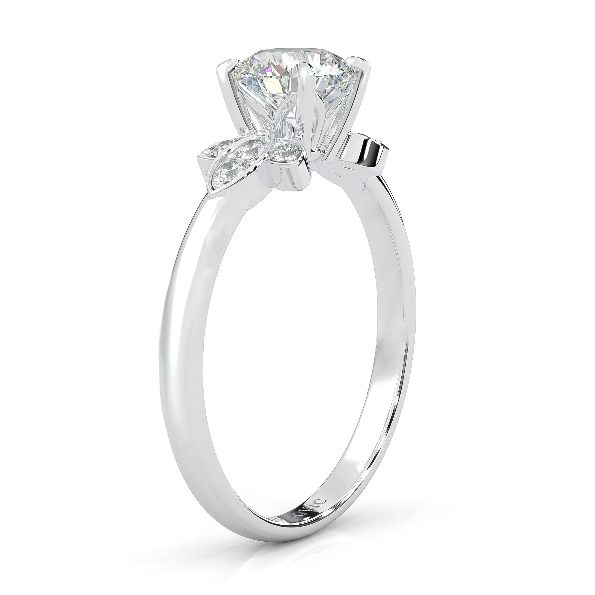 la Tiare d'Ombre Moissanite Engagement Ring (14k Solid Gold) - Image 6