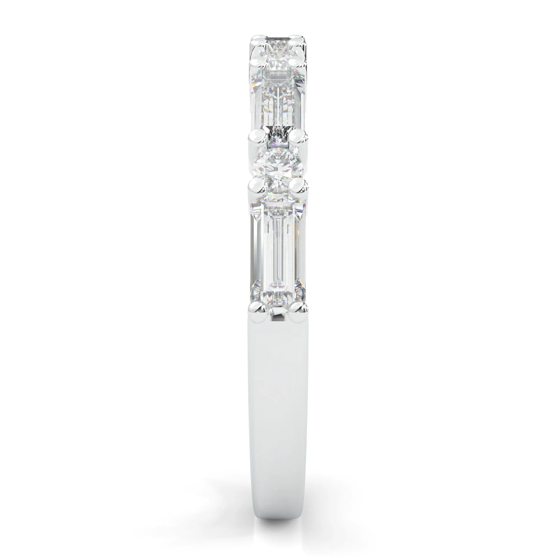 la Tiare Illustre Moissanite Wedding Band - Image 4