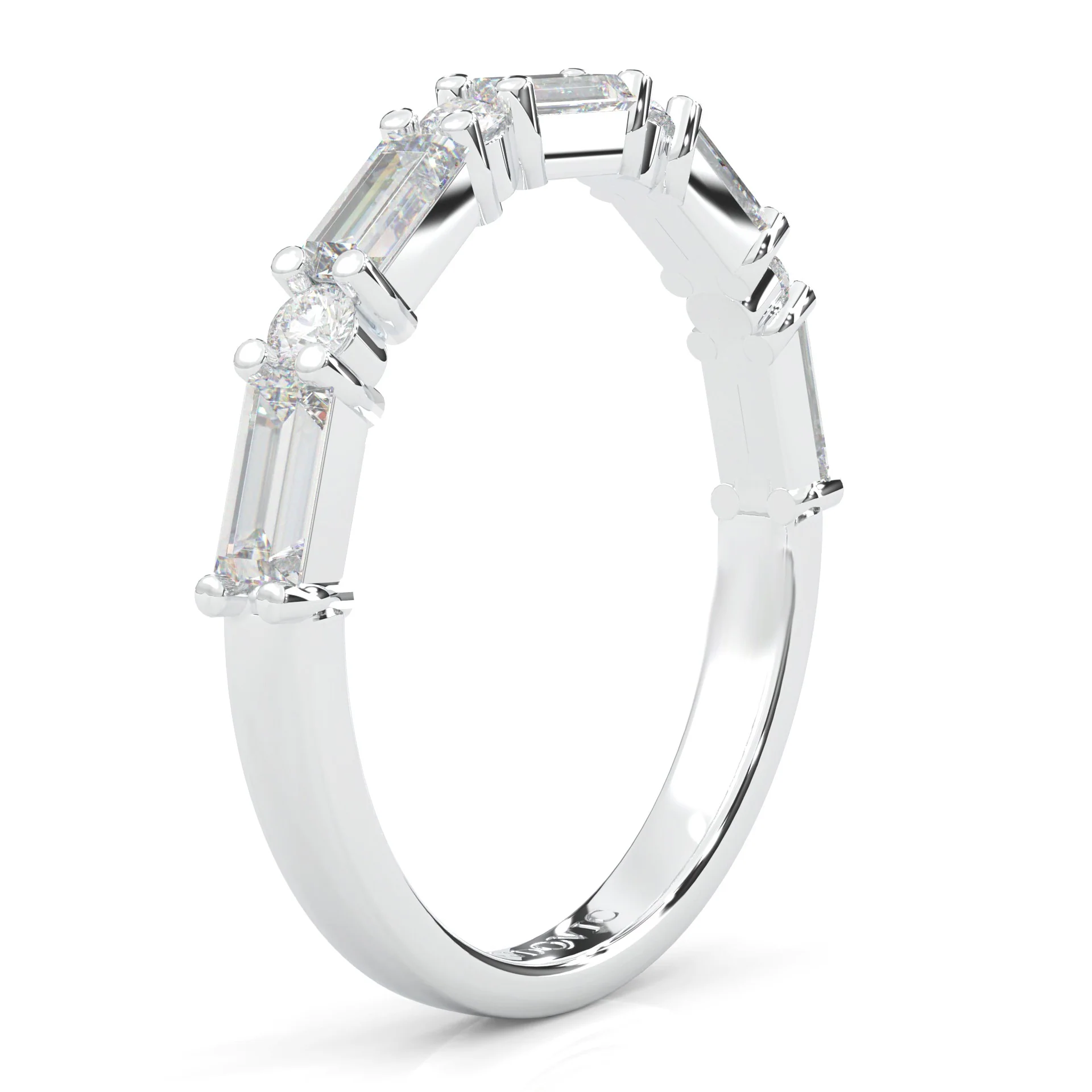 la Tiare Illustre Moissanite Wedding Band - Image 6