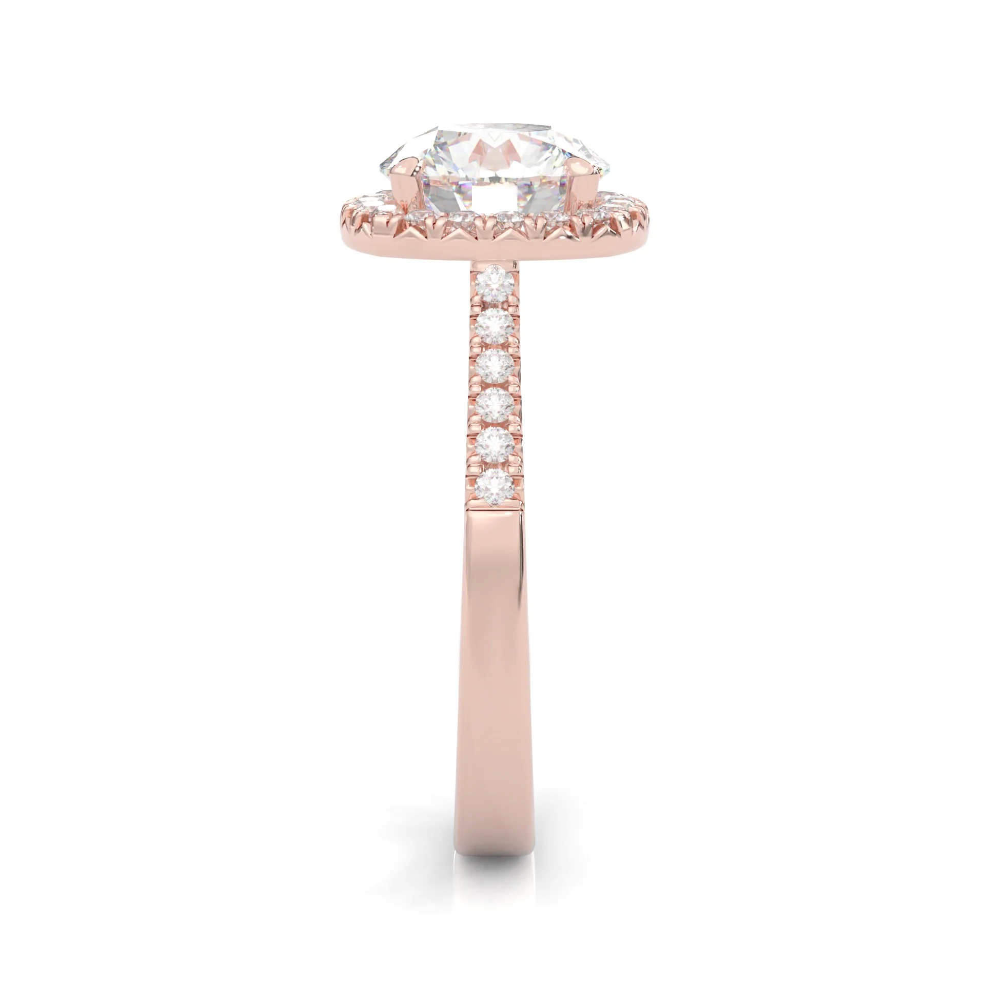 L'Amulette d'Étincelle Rose Moissanite Engagement Ring ( Rose Gold 14K ) - Image 3