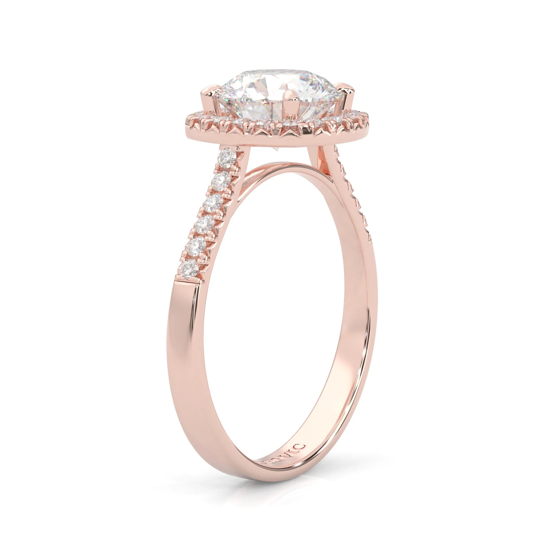 L'Amulette d'Étincelle Rose Moissanite Engagement Ring ( Rose Gold 14K ) - Image 4