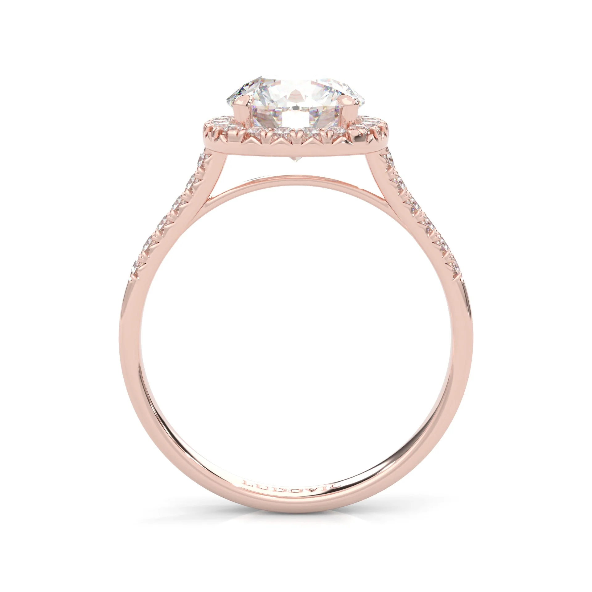 L'Amulette d'Étincelle Rose Moissanite Engagement Ring ( Rose Gold 14K ) - Image 5