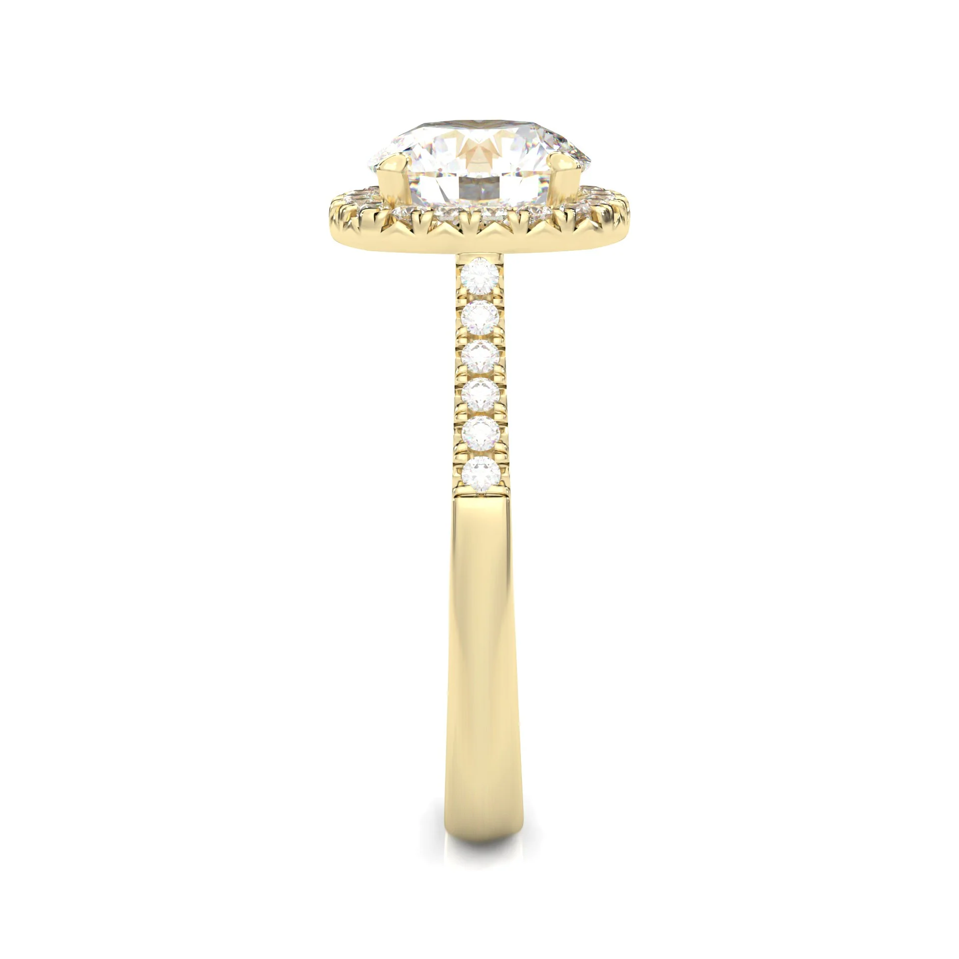 L'Amulette d'Étincelle Yellow Moissanite Engagement Ring ( Yellow Gold 14K ) - Image 3