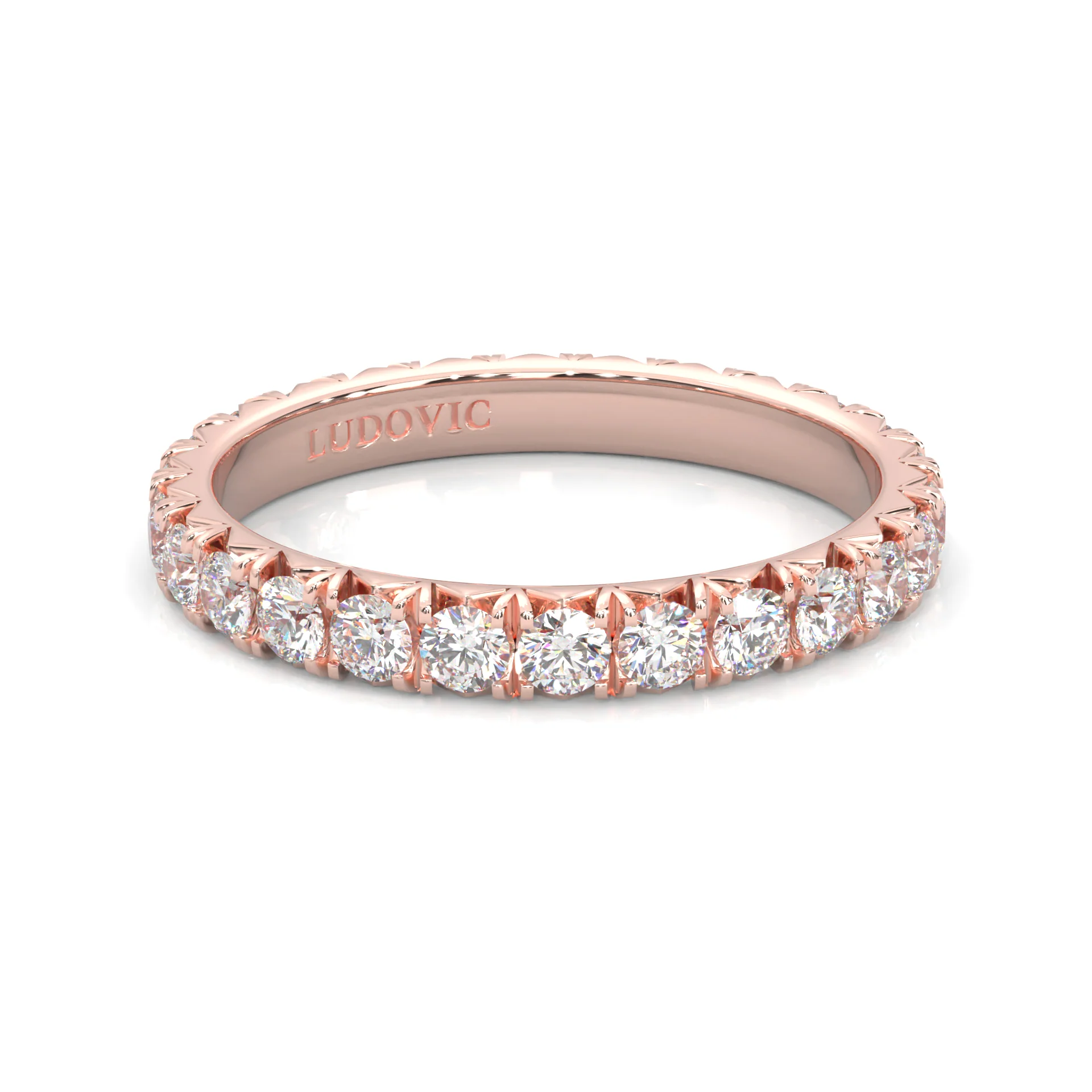 l'Amulette Exotique Moissanite Eternity Ring (Rose Gold) - Image 3