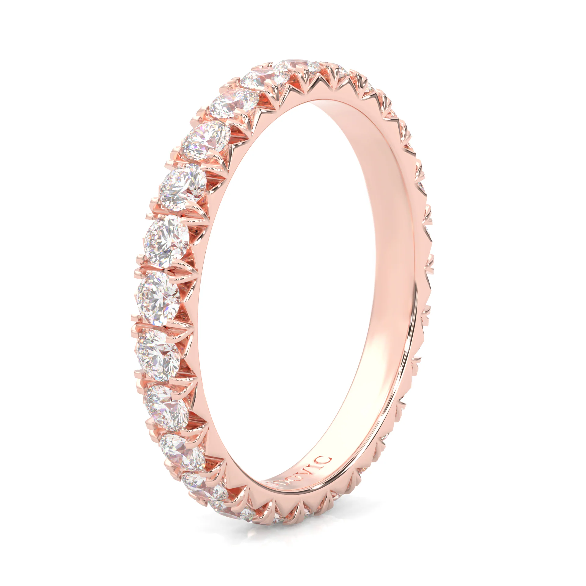 l'Amulette Exotique Moissanite Eternity Ring (Rose Gold) - Image 5