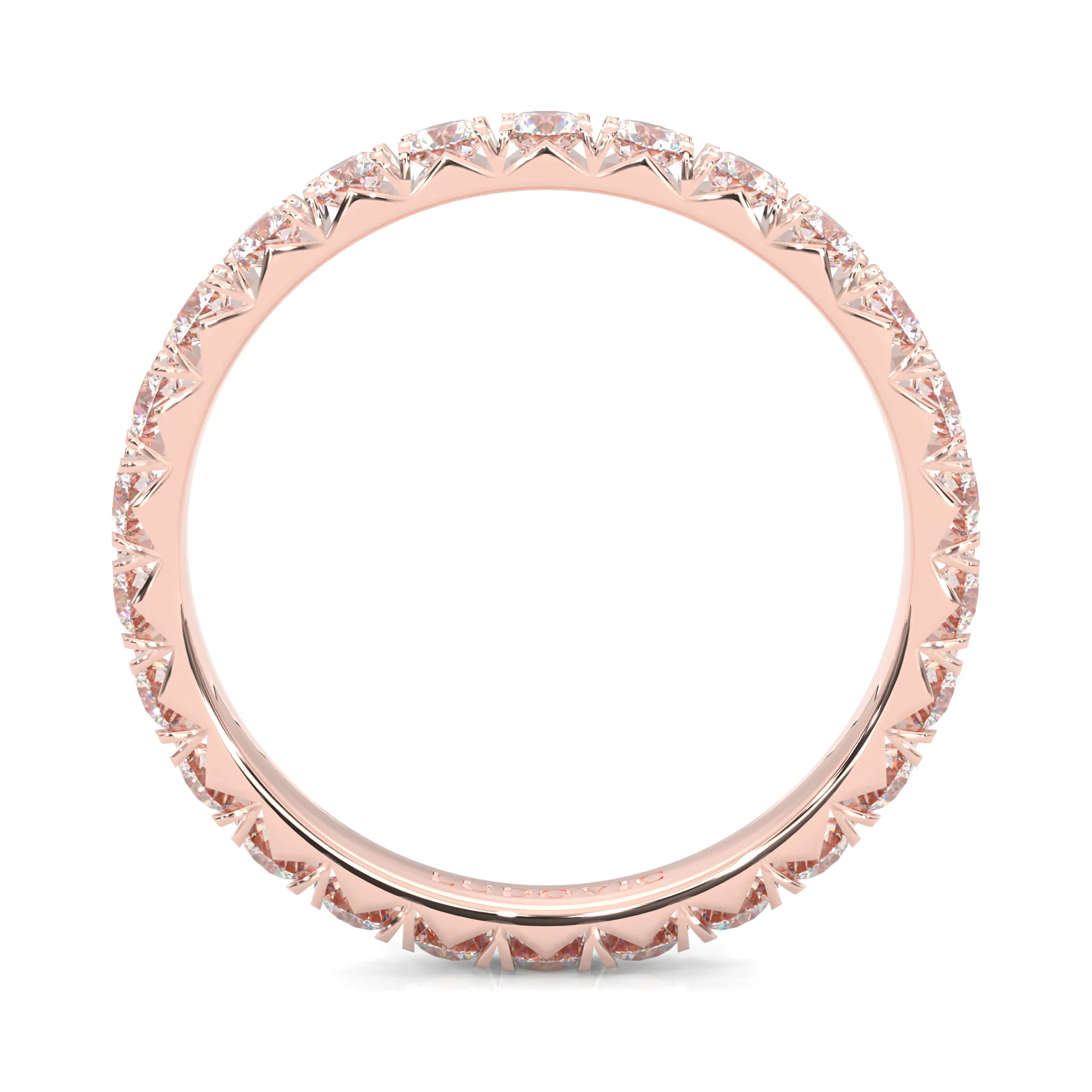 l'Amulette Exotique Moissanite Eternity Ring (Rose Gold) - Image 6