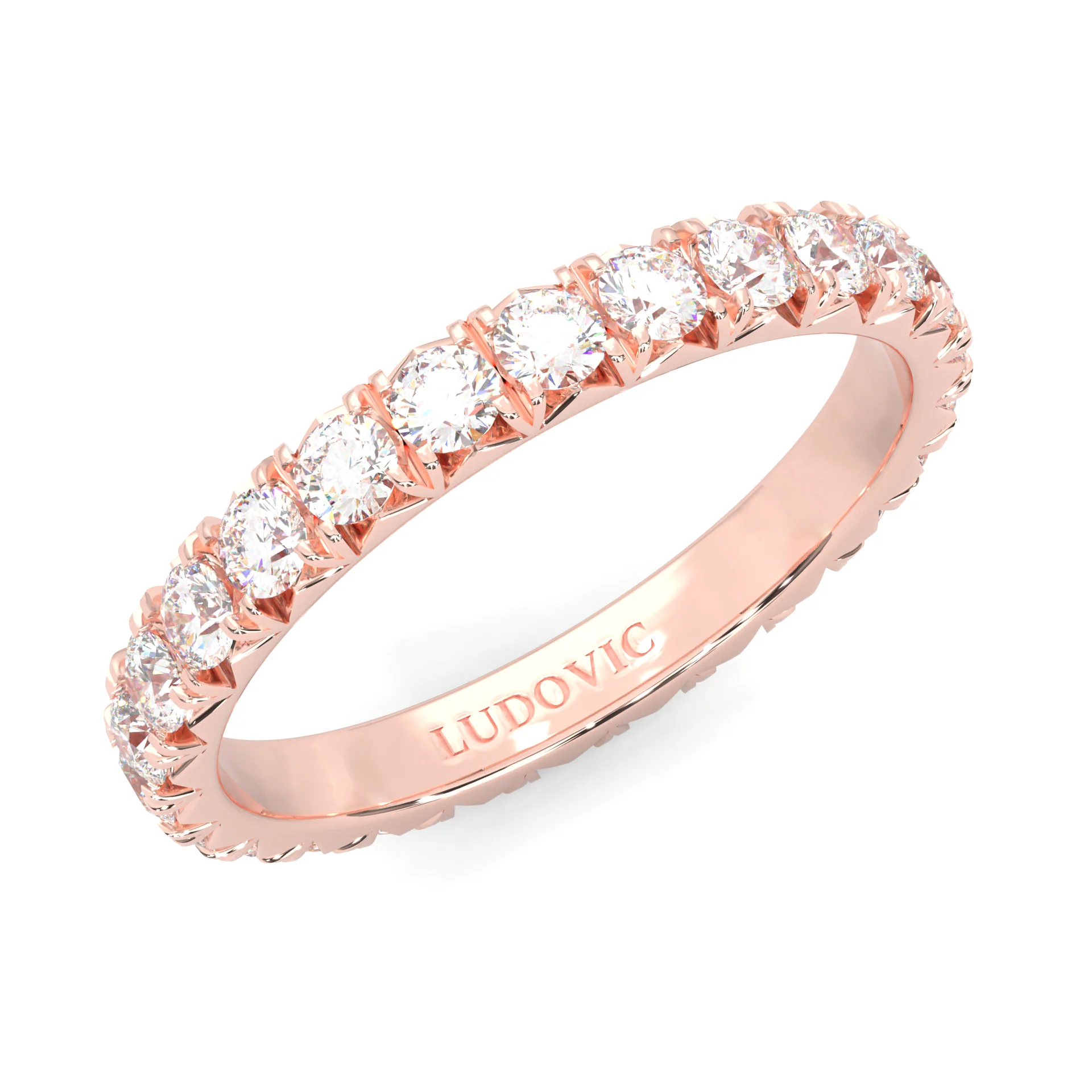 l'Amulette Exotique Moissanite Eternity Ring (Rose Gold) - Image 7