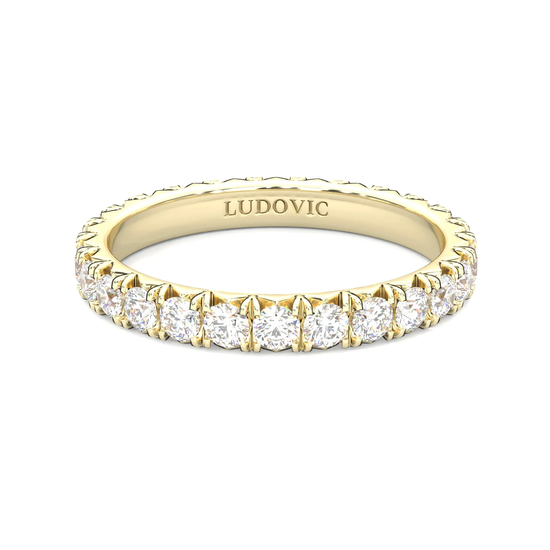 l'Amulette Exotique Moissanite Eternity Ring ( Yellow Gold )