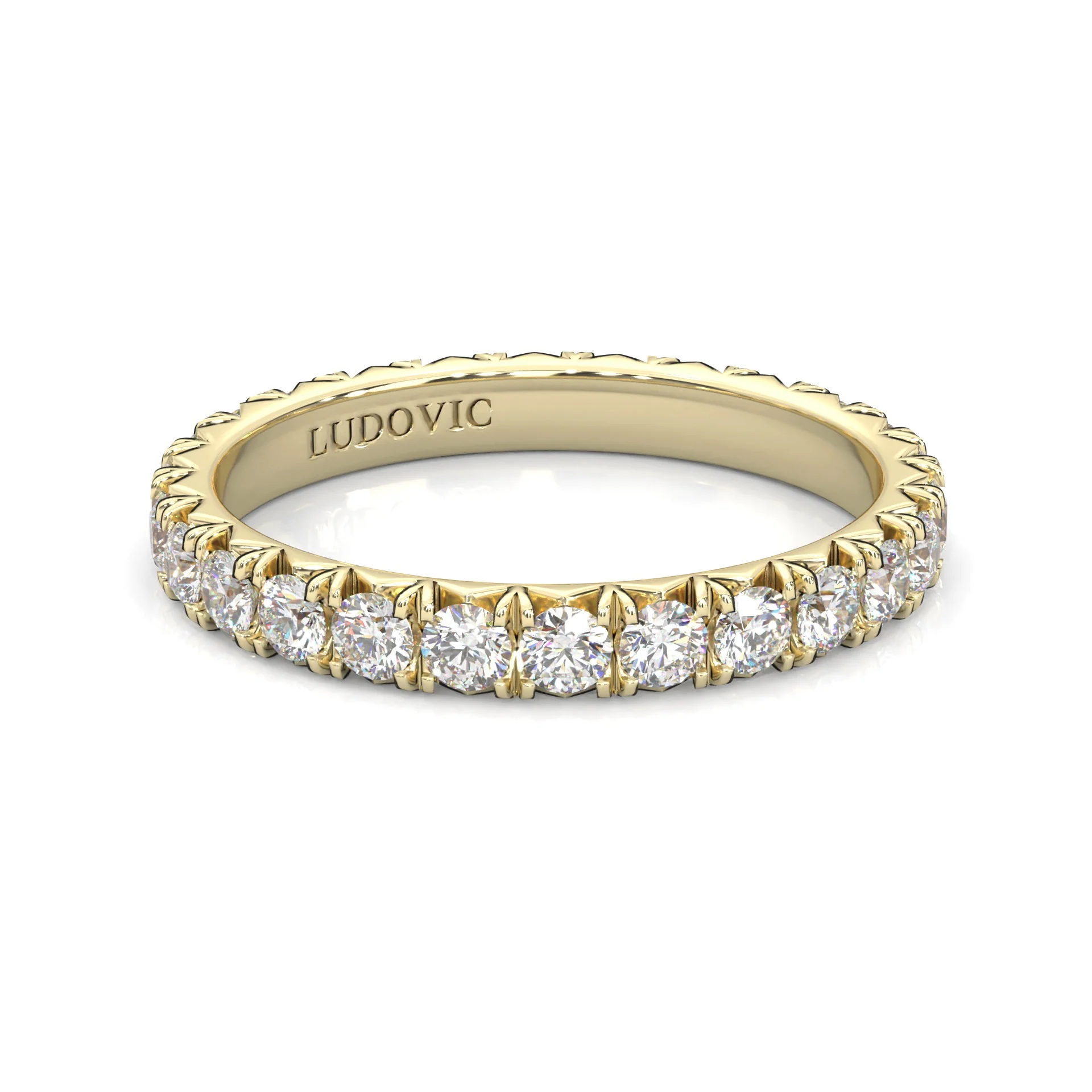l'Amulette Exotique Moissanite Eternity Ring ( Yellow Gold ) - Image 2