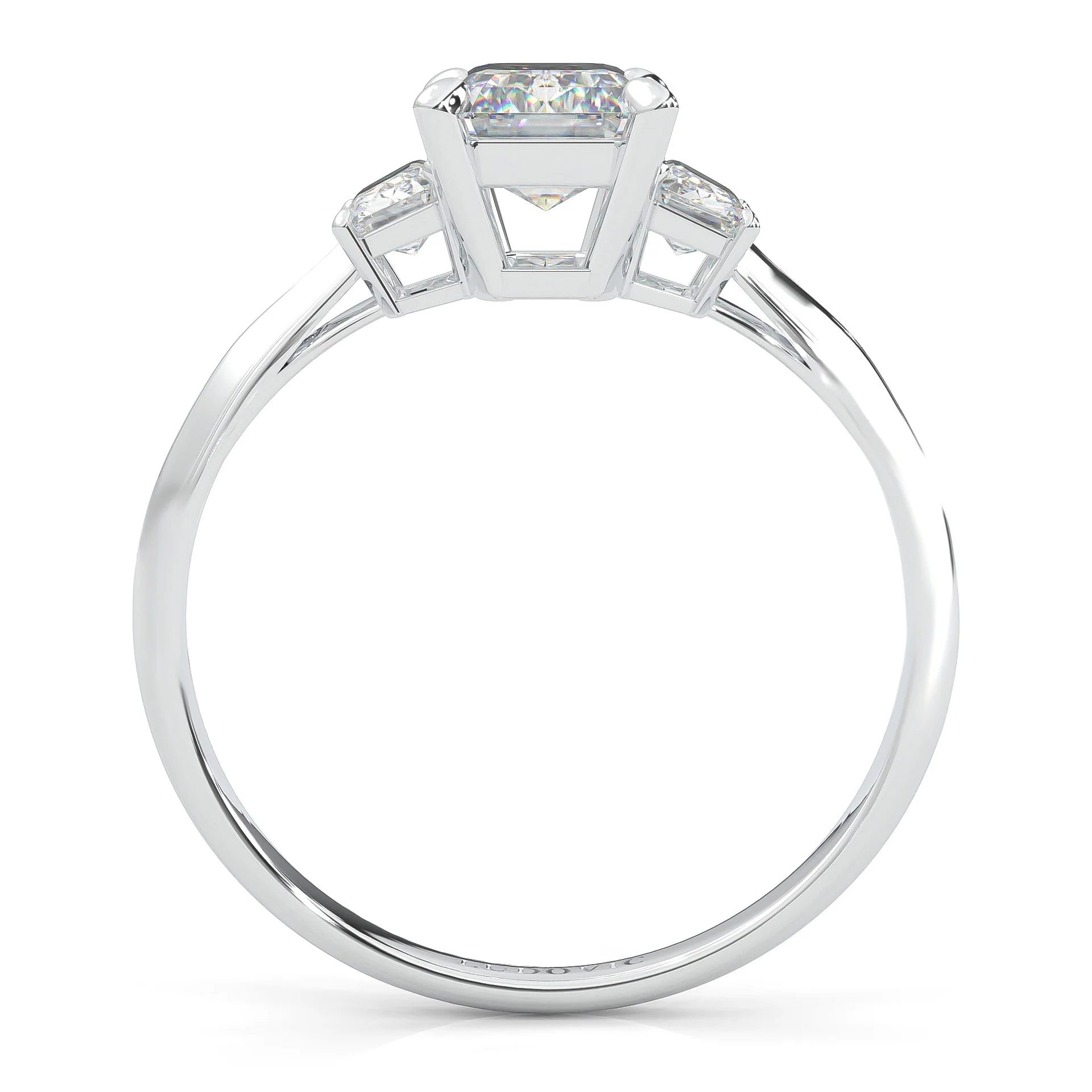 l'Amulette Stupéfiante Moissanite Engagement Ring (14k Solid Gold) - Image 4
