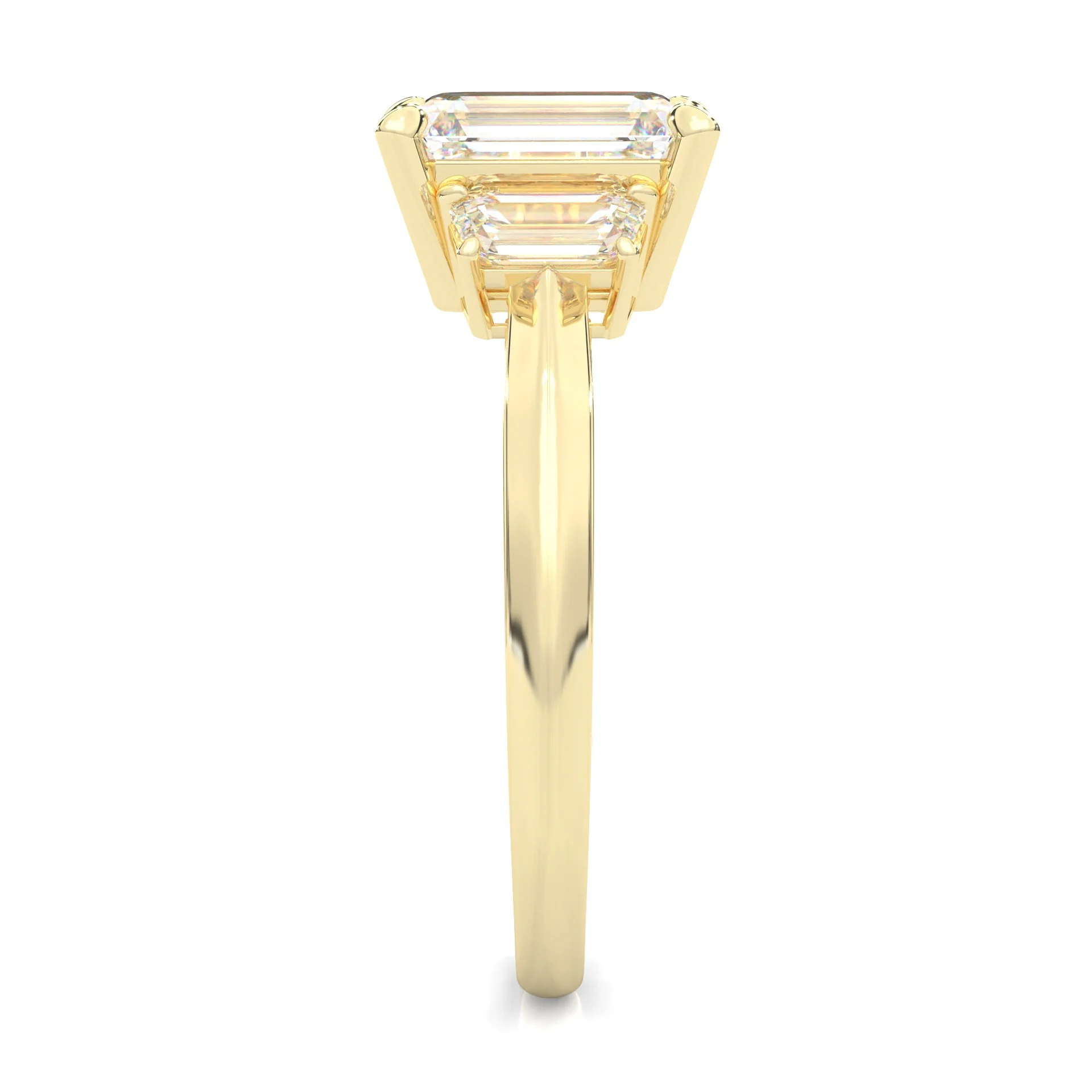l'Amulette Stupéfiante Moissanite Engagement Ring ( Yellow Gold 14K ) - Image 3