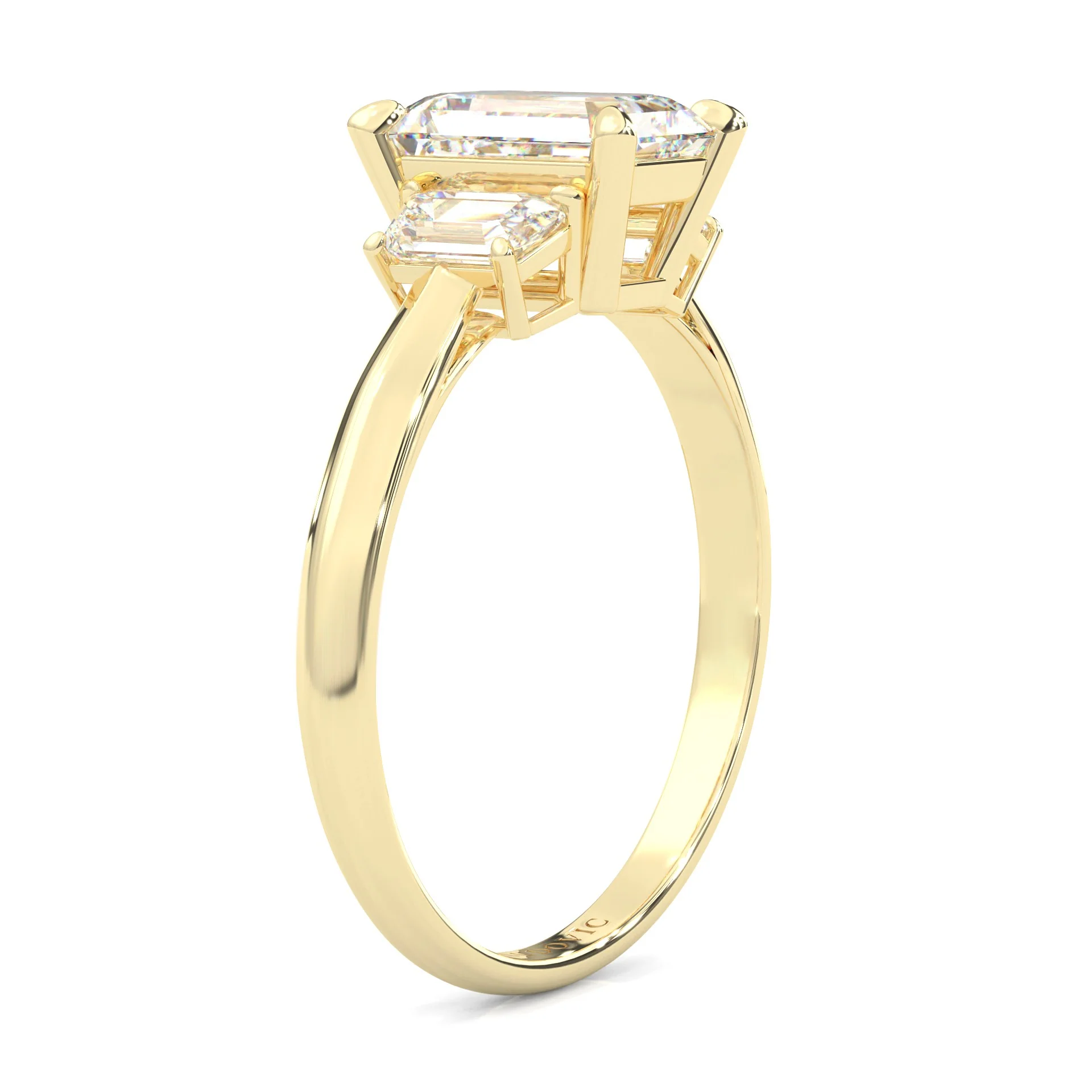 l'Amulette Stupéfiante Moissanite Engagement Ring ( Yellow Gold 14K ) - Image 4